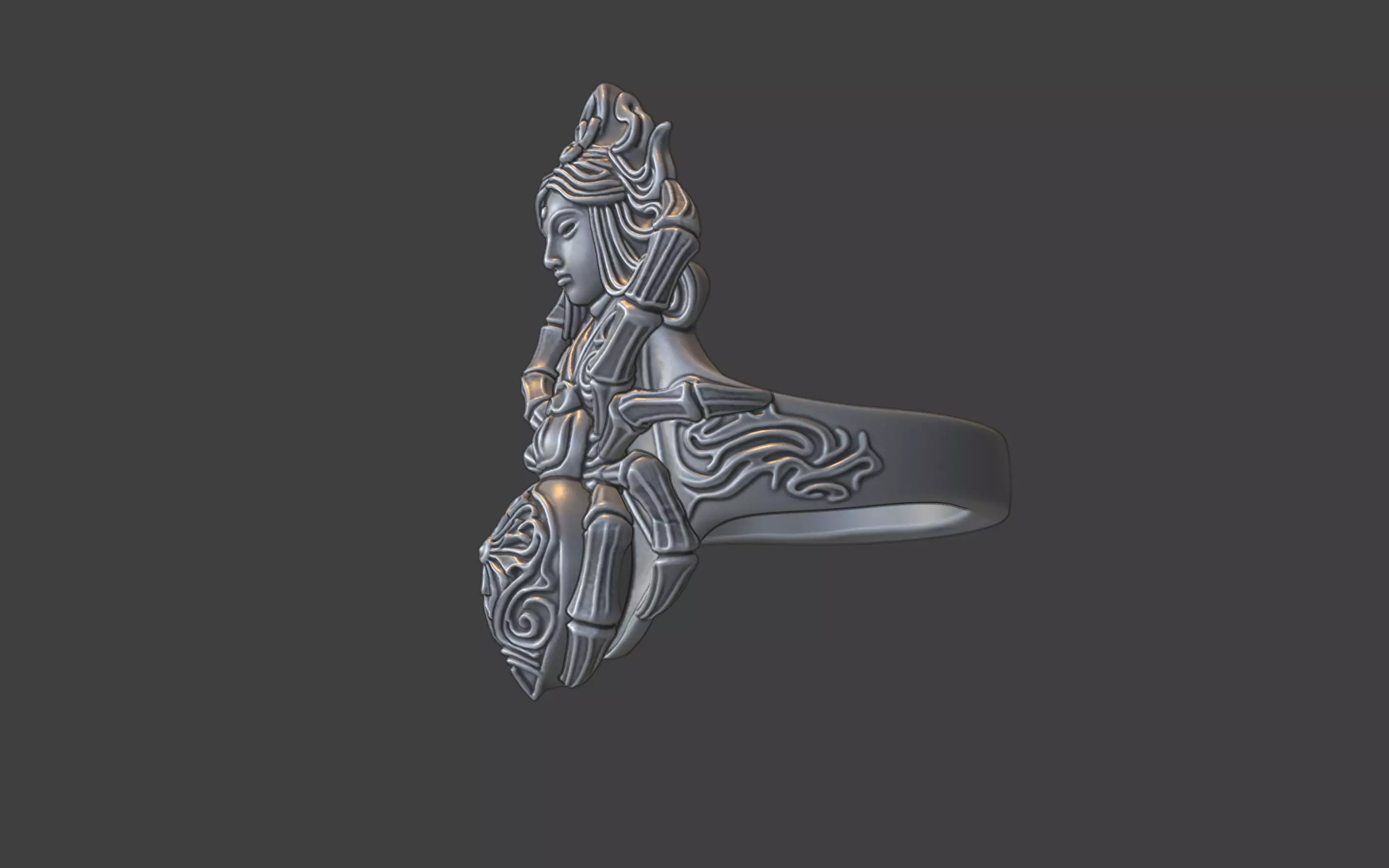spider queen ring 3D print model_18