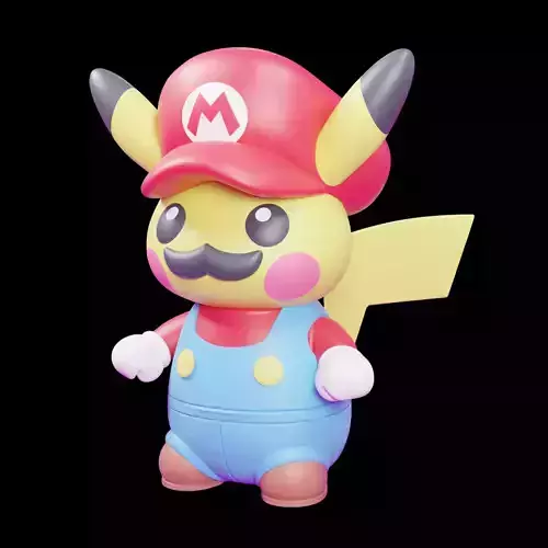 Mario Pikachu Mashup AMS Ready Multicolor 