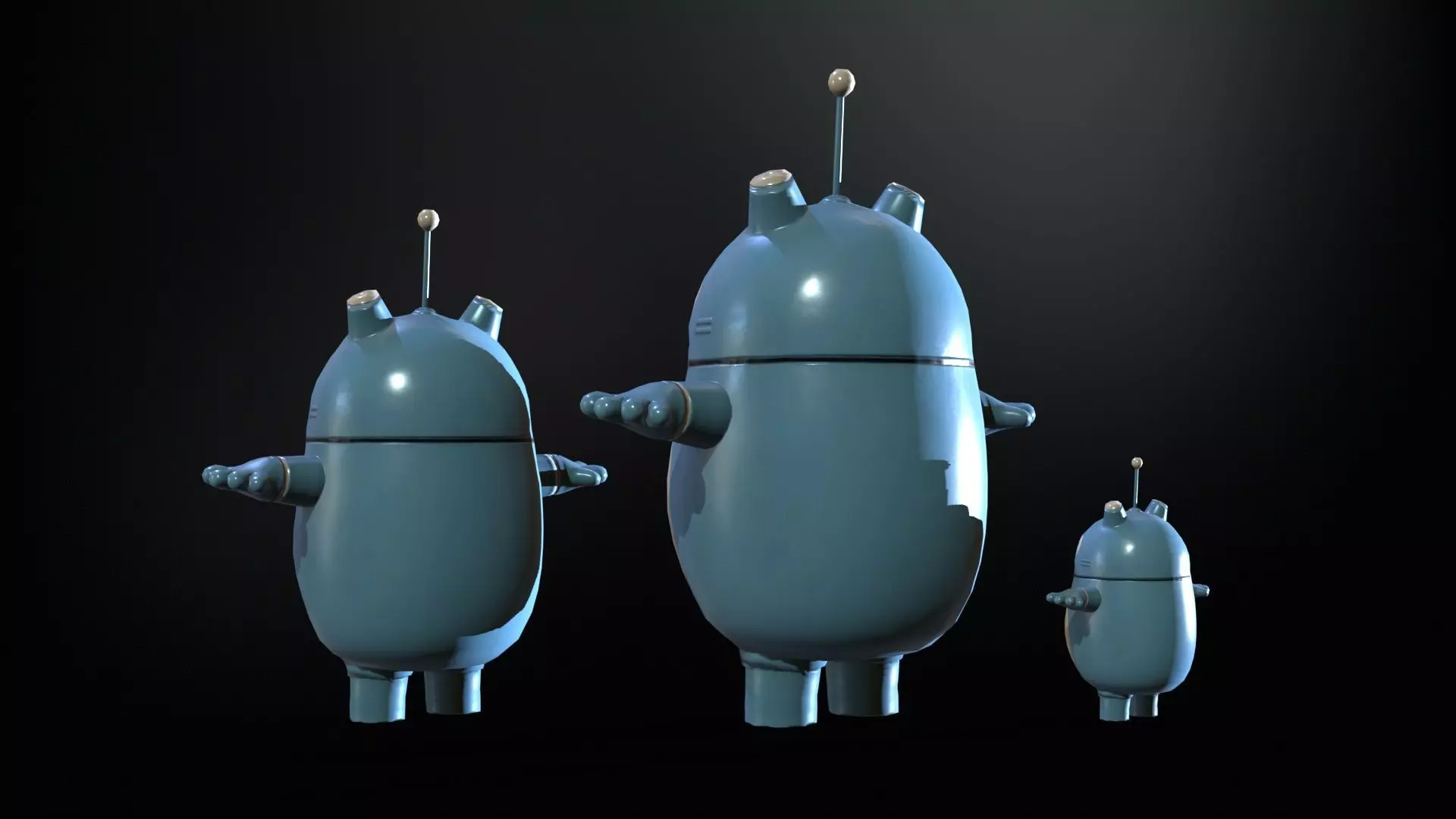 Minirobotic5Pack2 Low-poly 3D model_10