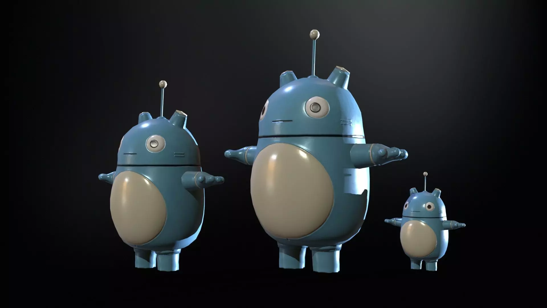 Minirobotic5Pack2 Low-poly 3D model_11