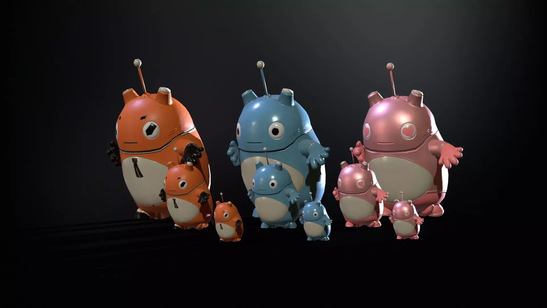 Minirobotic5Pack2 Low-poly 3D model_7