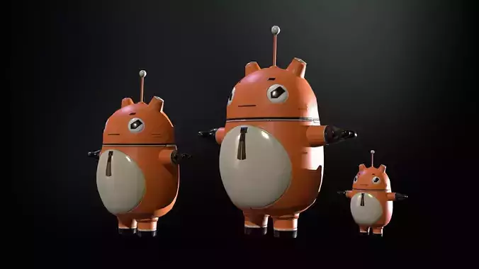 Minirobotic5Pack2 Low-poly 3D model