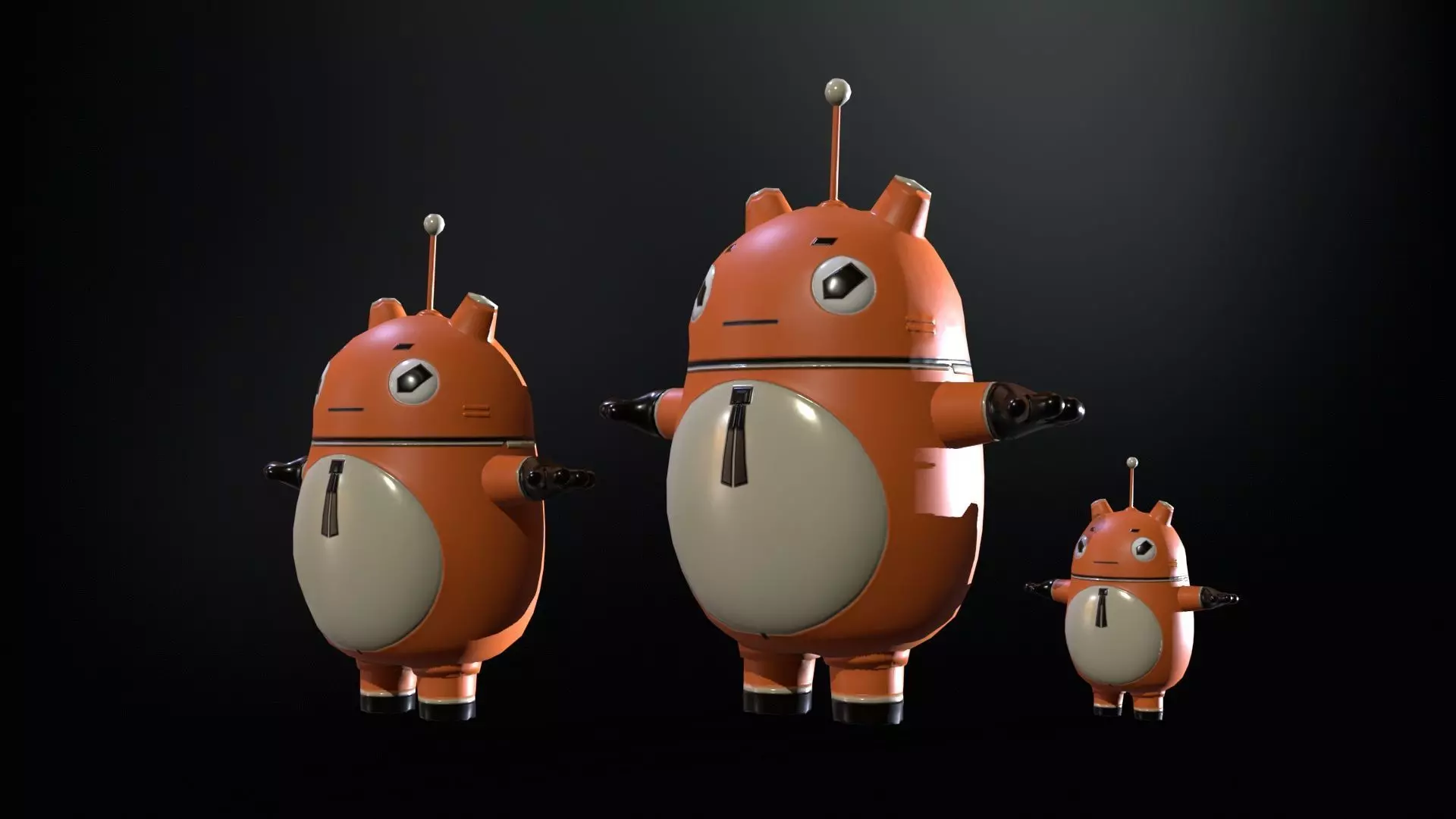 Minirobotic5Pack2 Low-poly 3D model_0