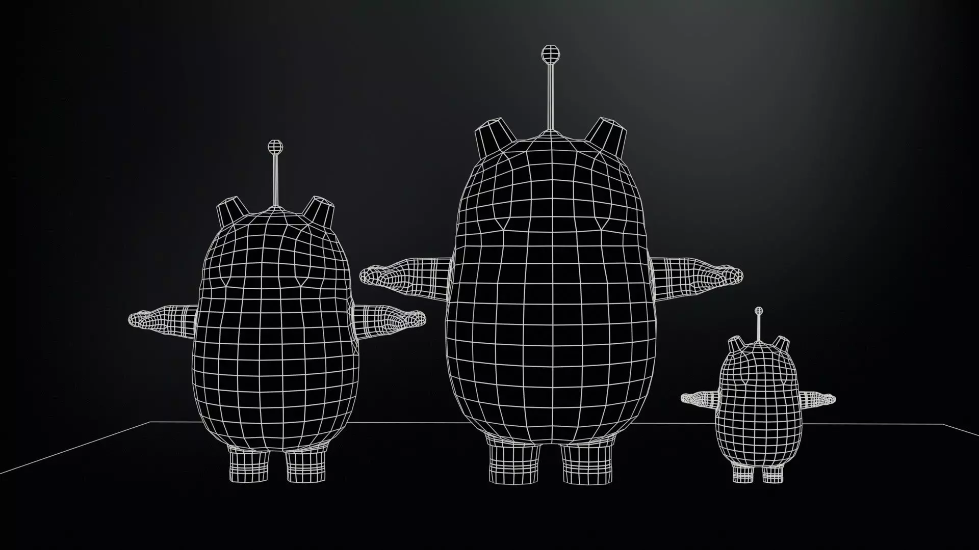 Minirobotic5Pack2 Low-poly 3D model_5