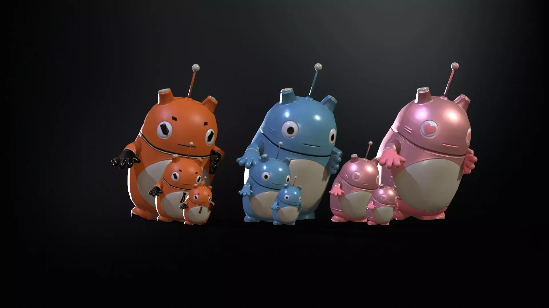 Minirobotic5Pack2 Low-poly 3D model_9