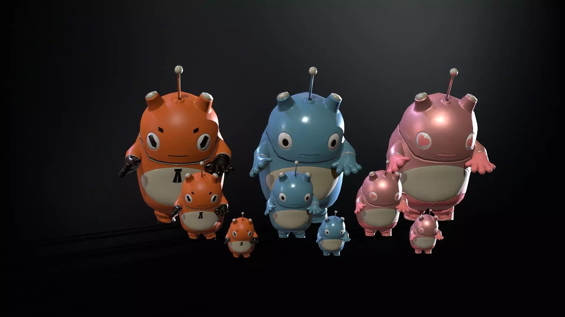 Minirobotic5Pack2 Low-poly 3D model_3