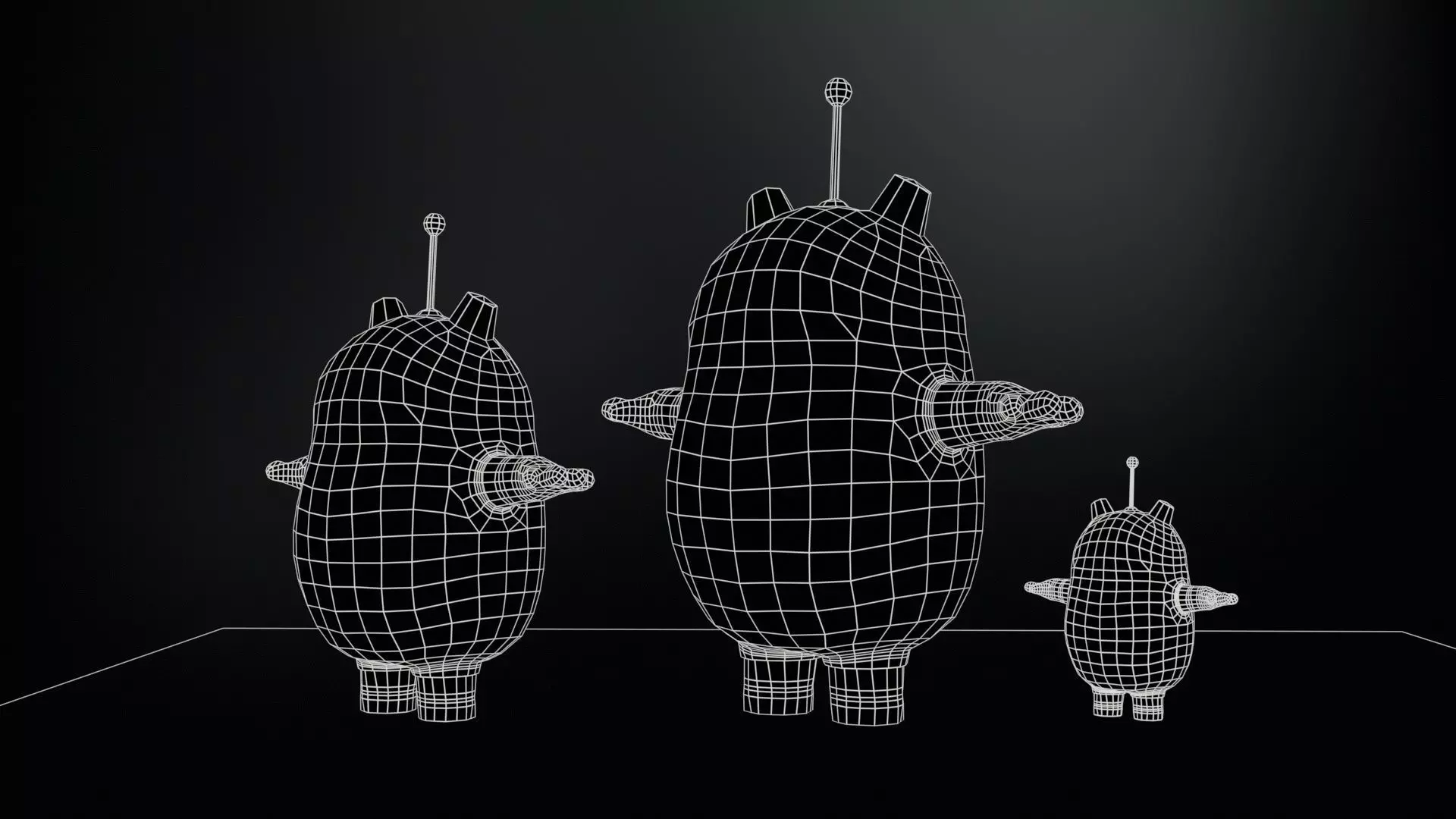 Minirobotic5Pack2 Low-poly 3D model_6