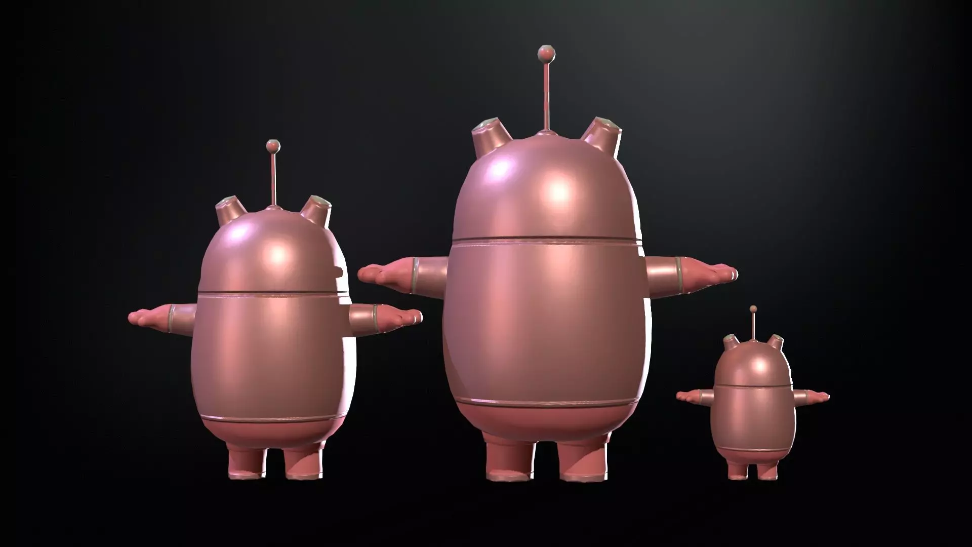 Minirobotic5Pack2 Low-poly 3D model_13