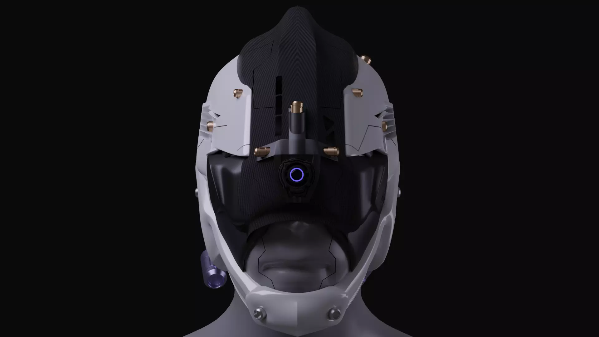 Cyborg Helmet 3D model 3D model_1