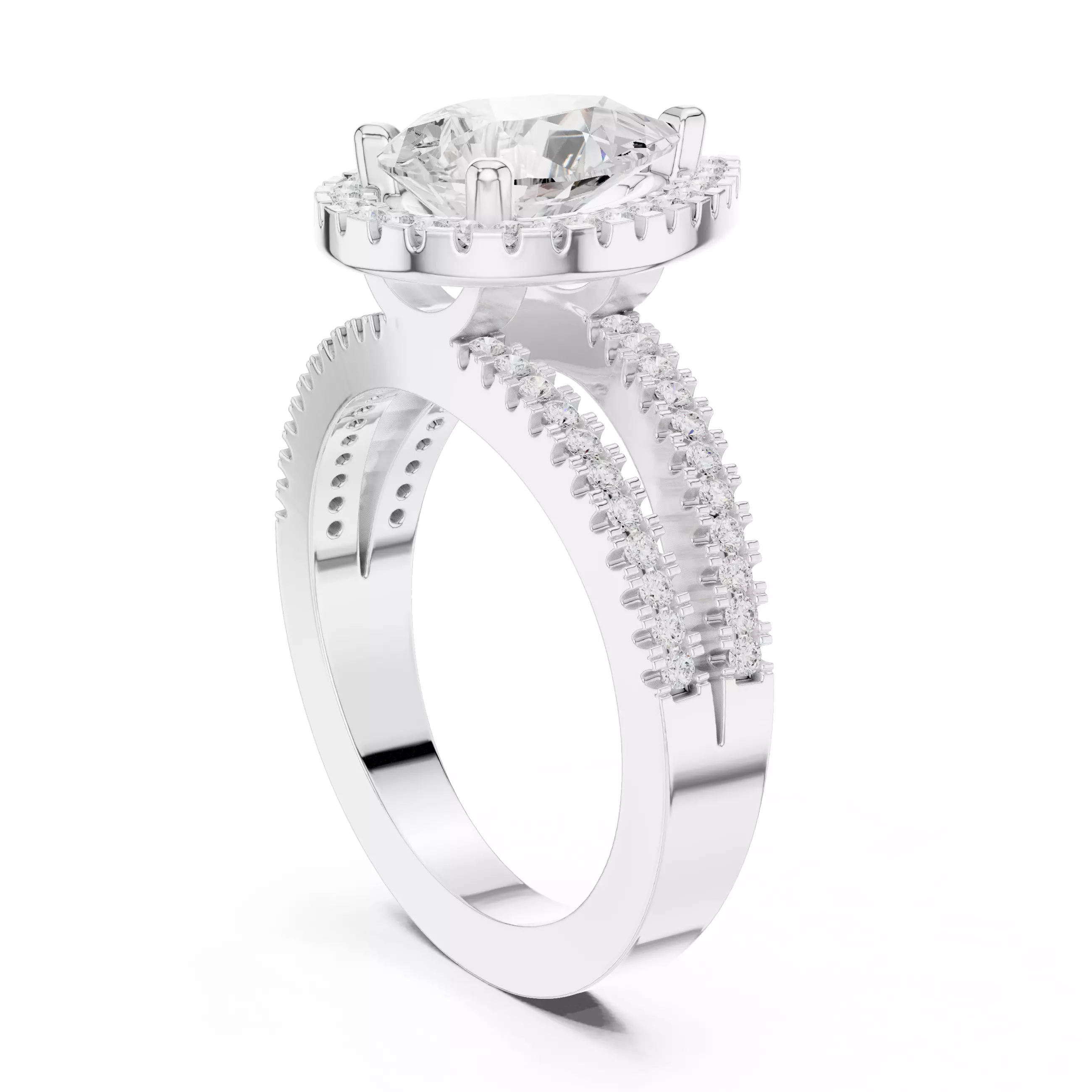 Solitaire Ring 3dm stl renders animation videos details 3D print model_9