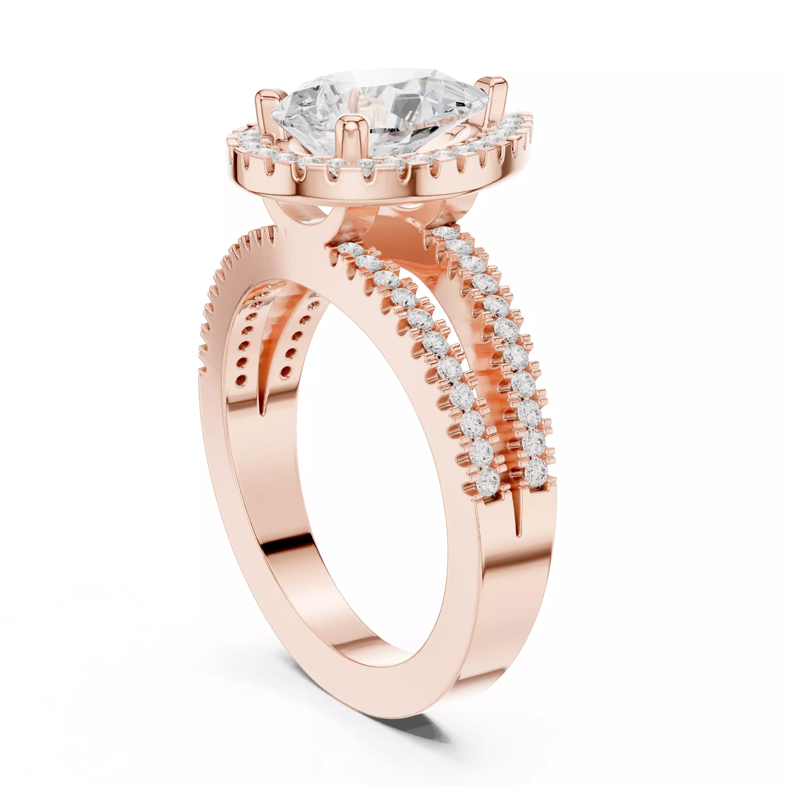 Solitaire Ring 3dm stl renders animation videos details 3D print model_5