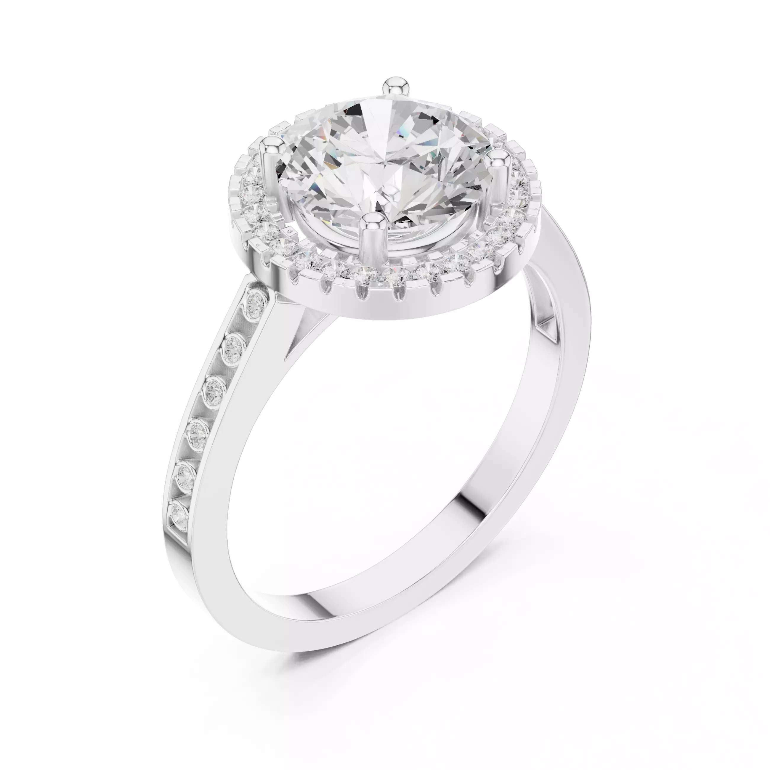 Solitaire Ring 3dm stl renders animation videos details 3D print model_11