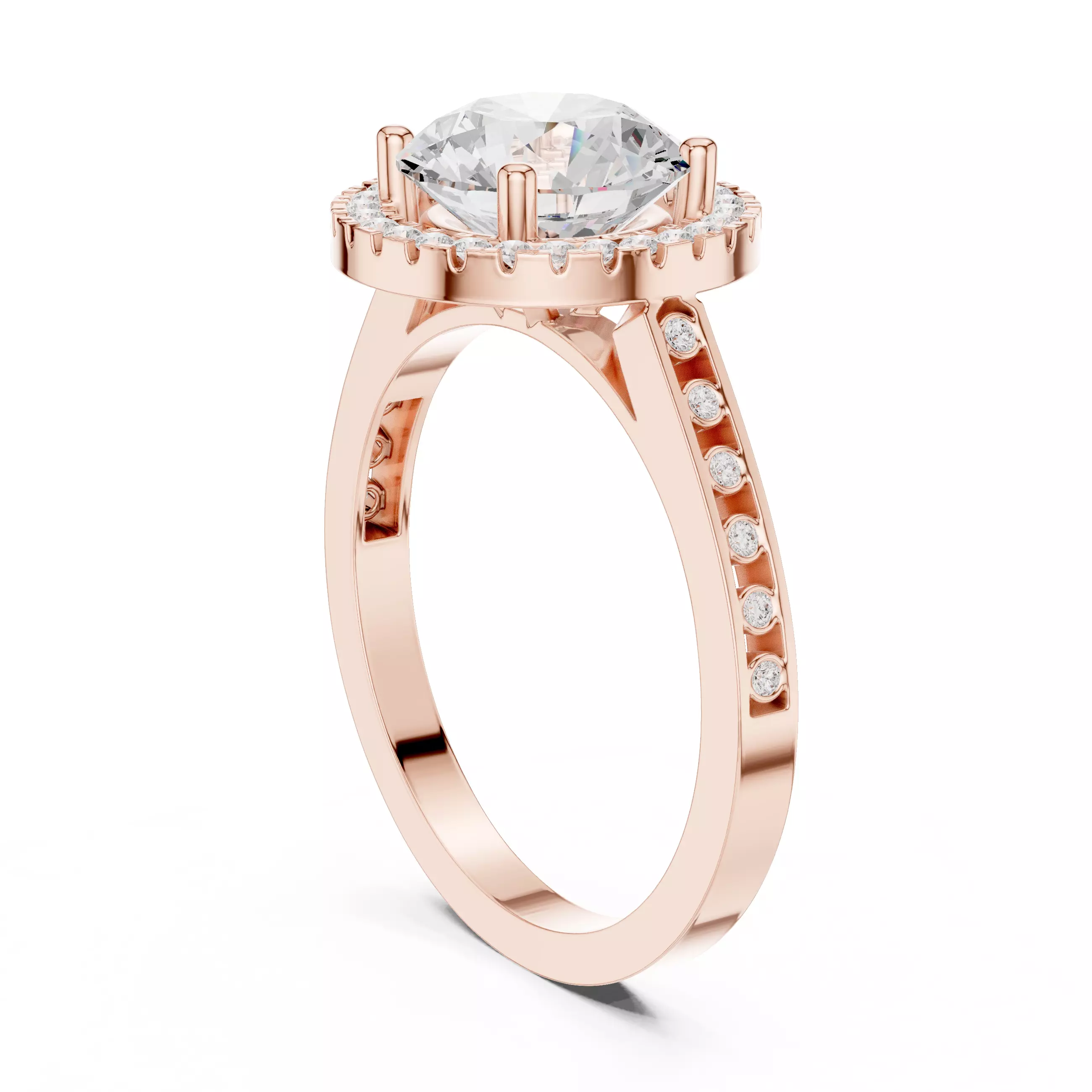 Solitaire Ring 3dm stl renders animation videos details 3D print model_5