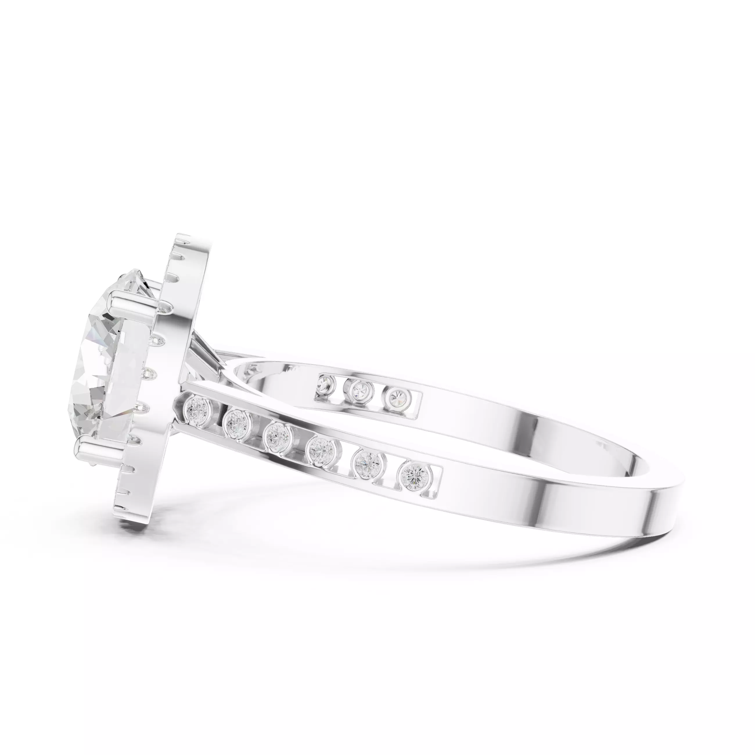 Solitaire Ring 3dm stl renders animation videos details 3D print model_13