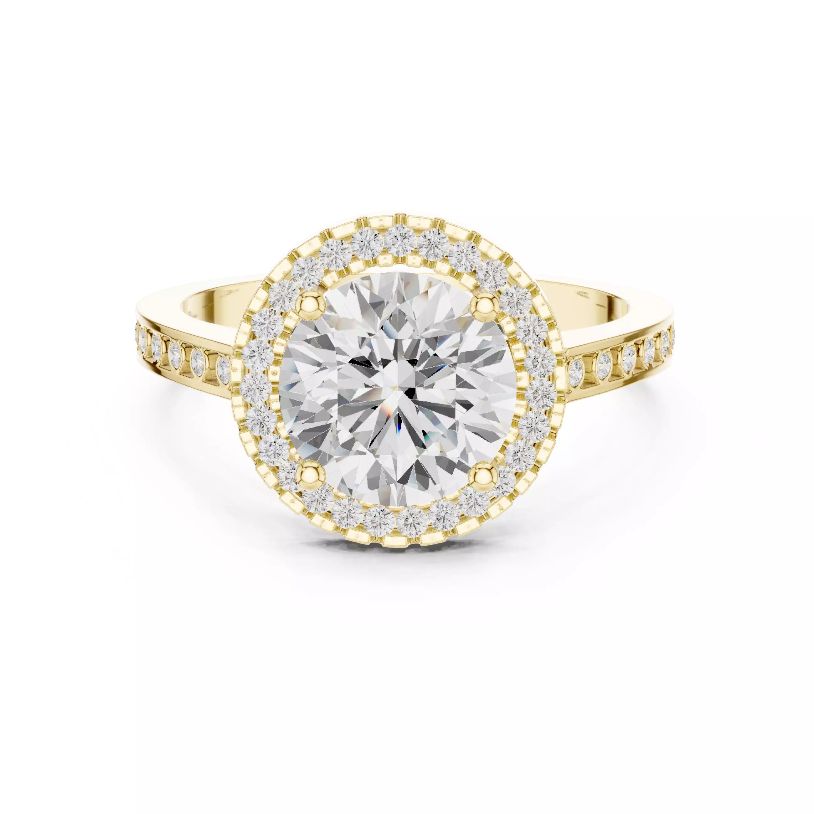 Solitaire Ring 3dm stl renders animation videos details 3D print model_19