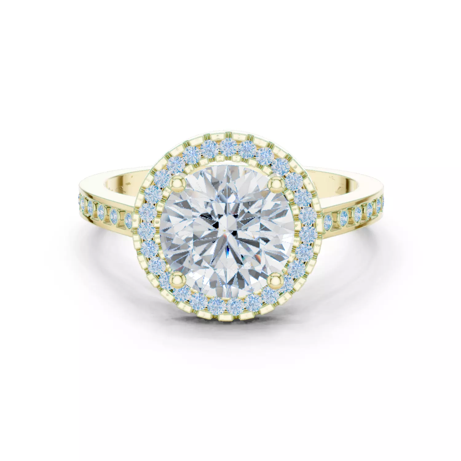 Solitaire Ring 3dm stl renders animation videos details 3D print model_2