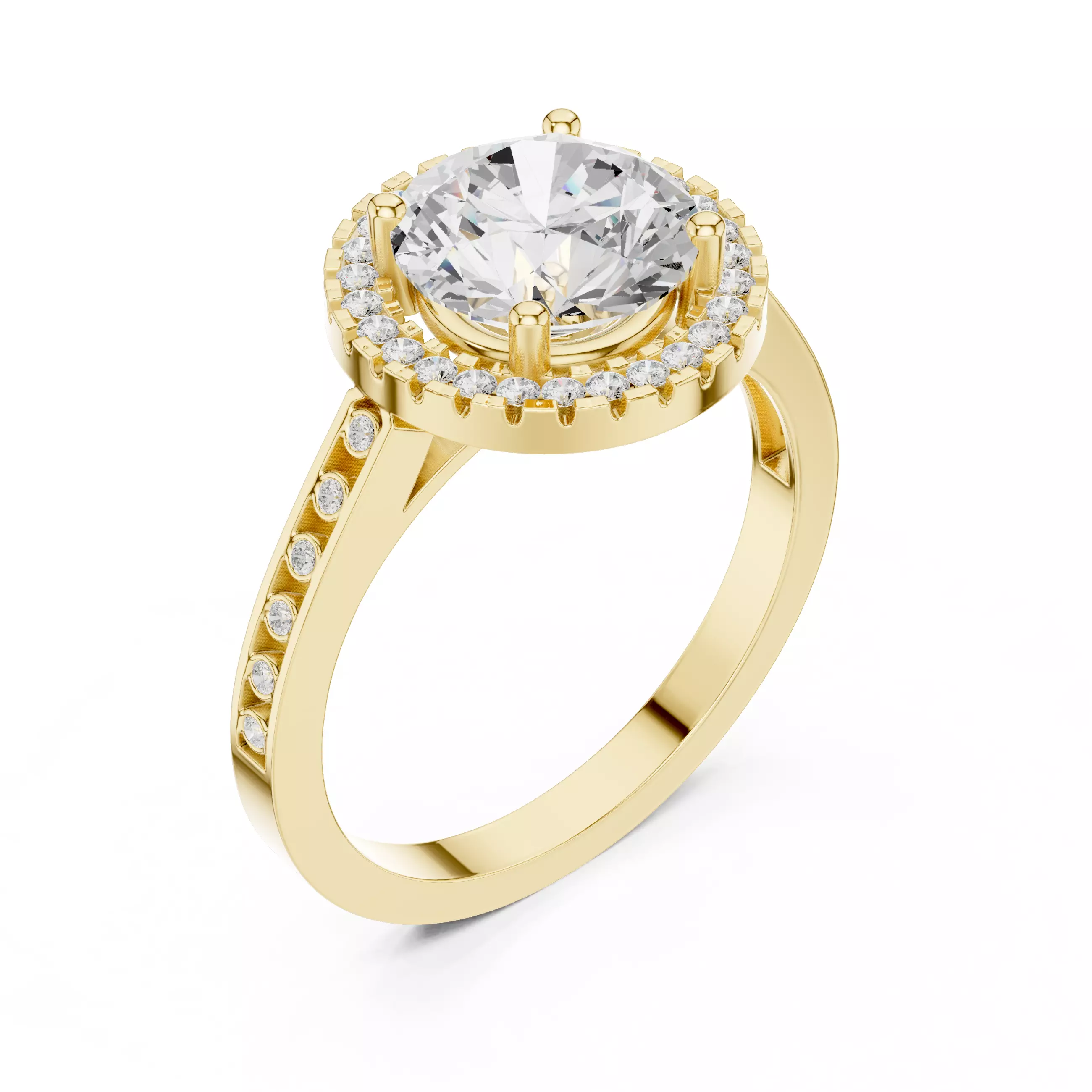 Solitaire Ring 3dm stl renders animation videos details 3D print model_16