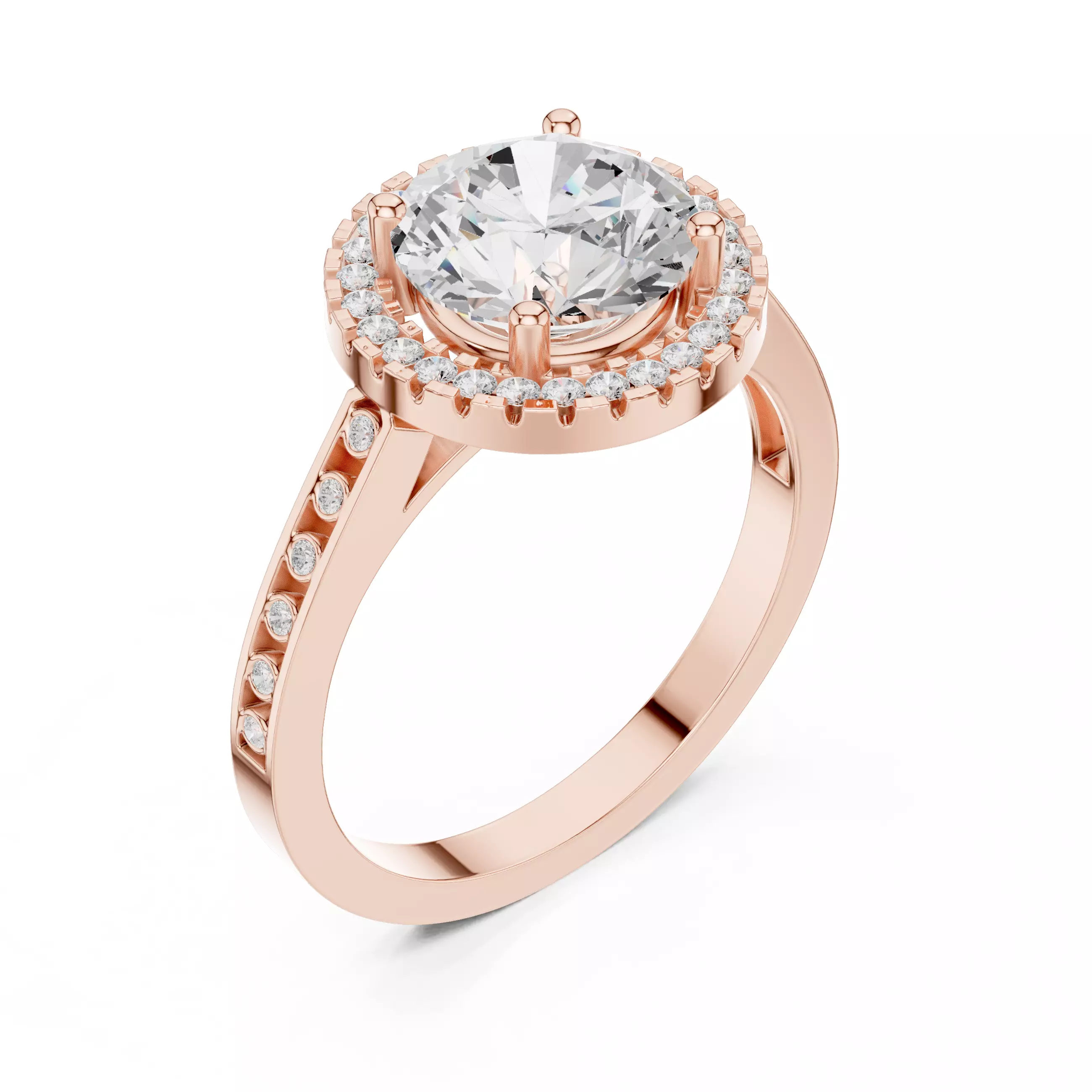 Solitaire Ring 3dm stl renders animation videos details 3D print model_6