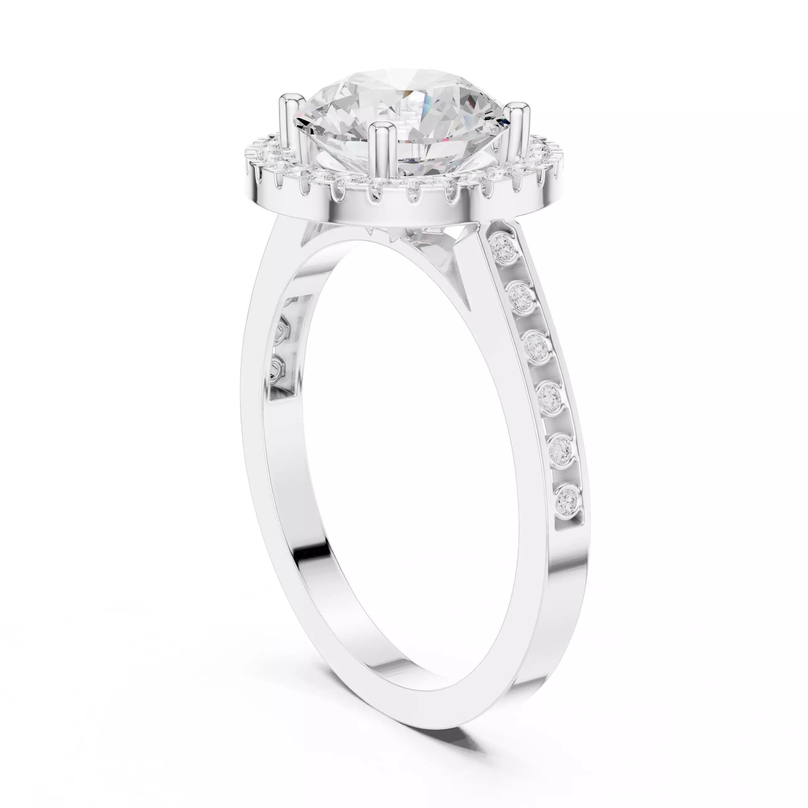 Solitaire Ring 3dm stl renders animation videos details 3D print model_10