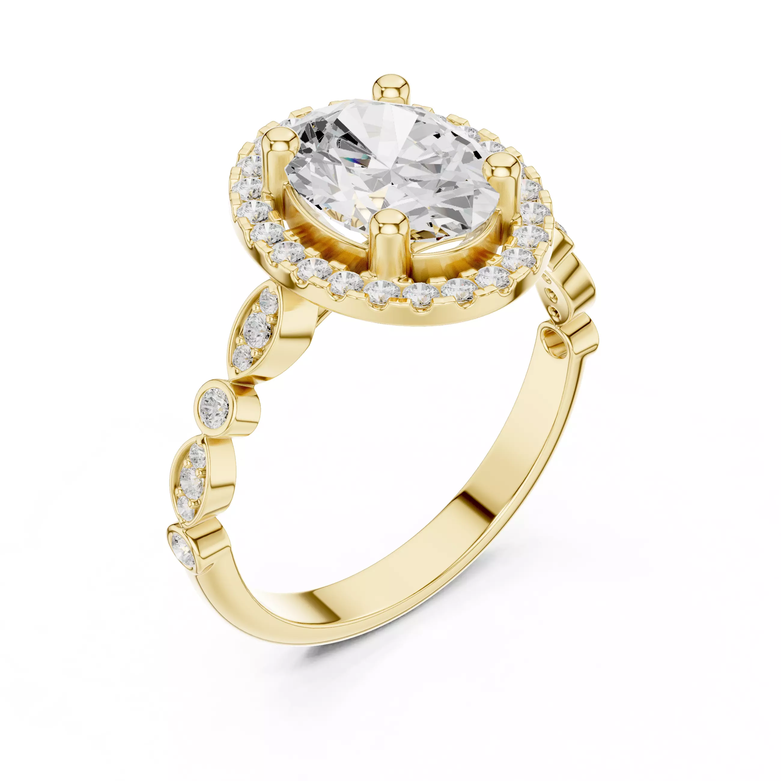 Solitaire Ring 3dm stl renders animation videos details 3D print model_14