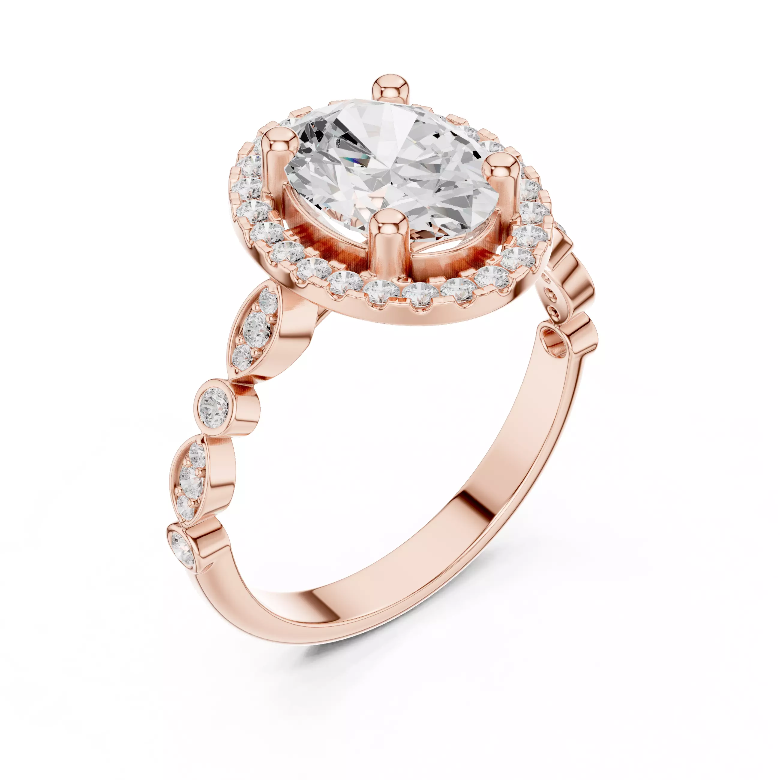 Solitaire Ring 3dm stl renders animation videos details 3D print model_6