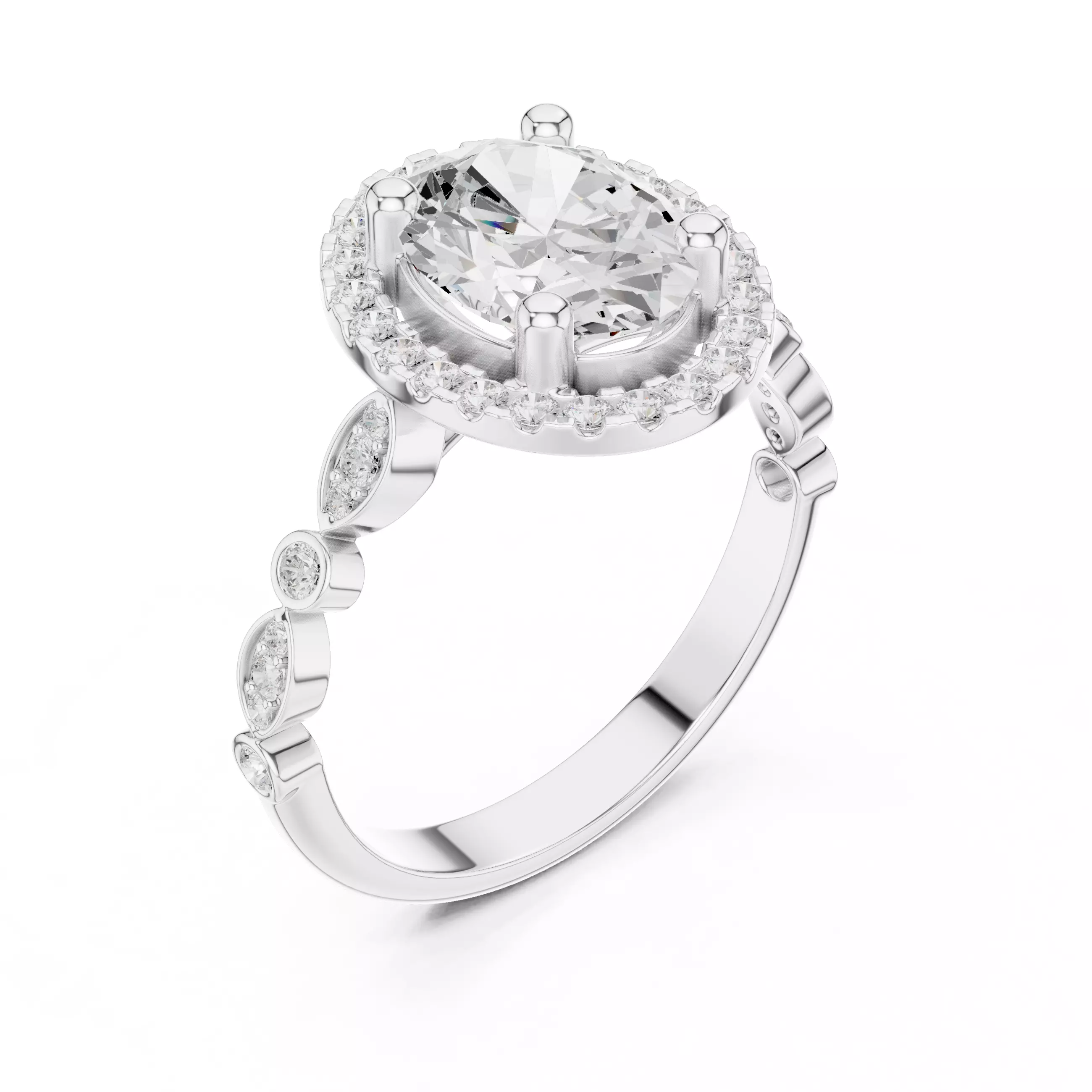 Solitaire Ring 3dm stl renders animation videos details 3D print model_10