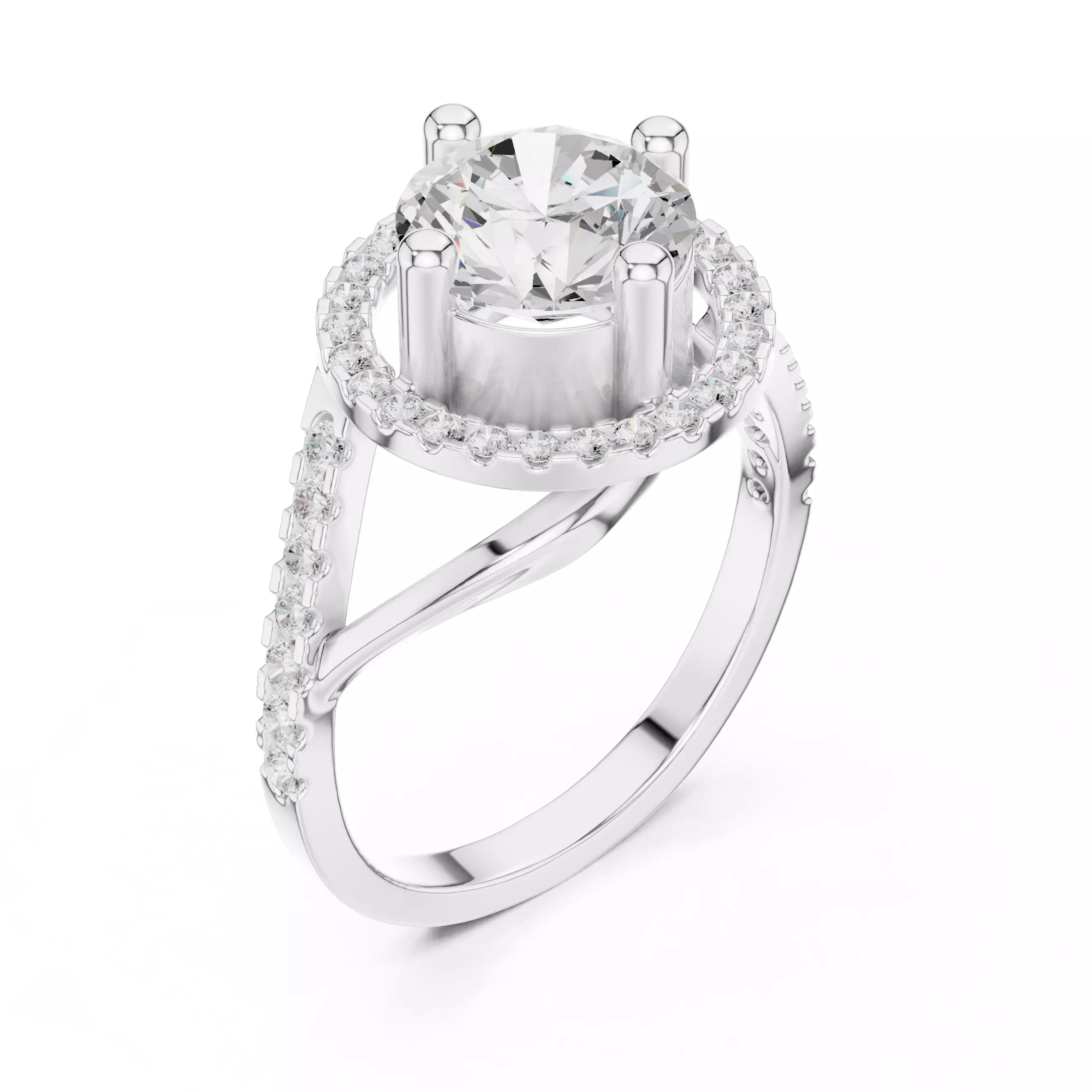 Solitaire Ring 3dm stl renders animation videos details 3D print model_10