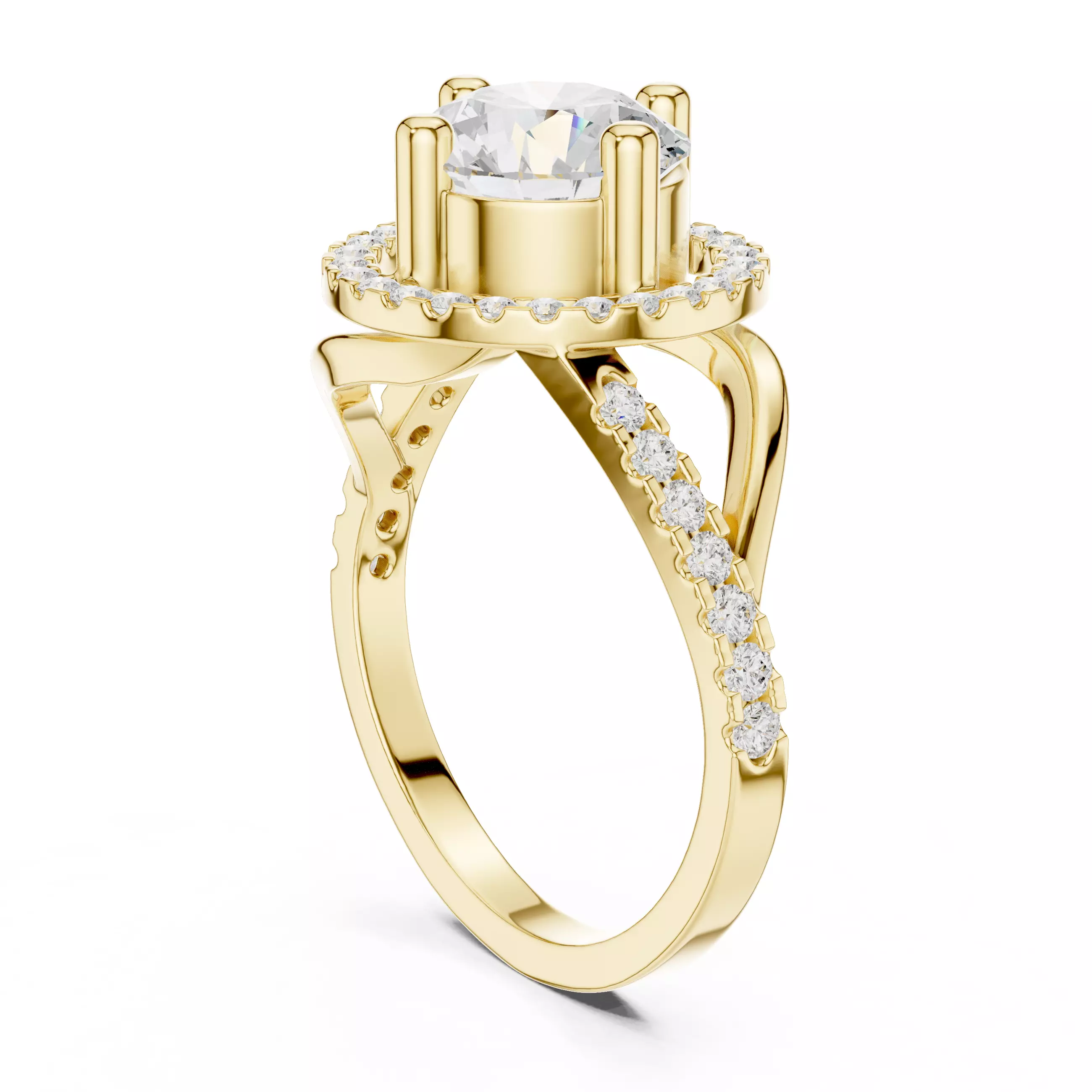 Solitaire Ring 3dm stl renders animation videos details 3D print model_13