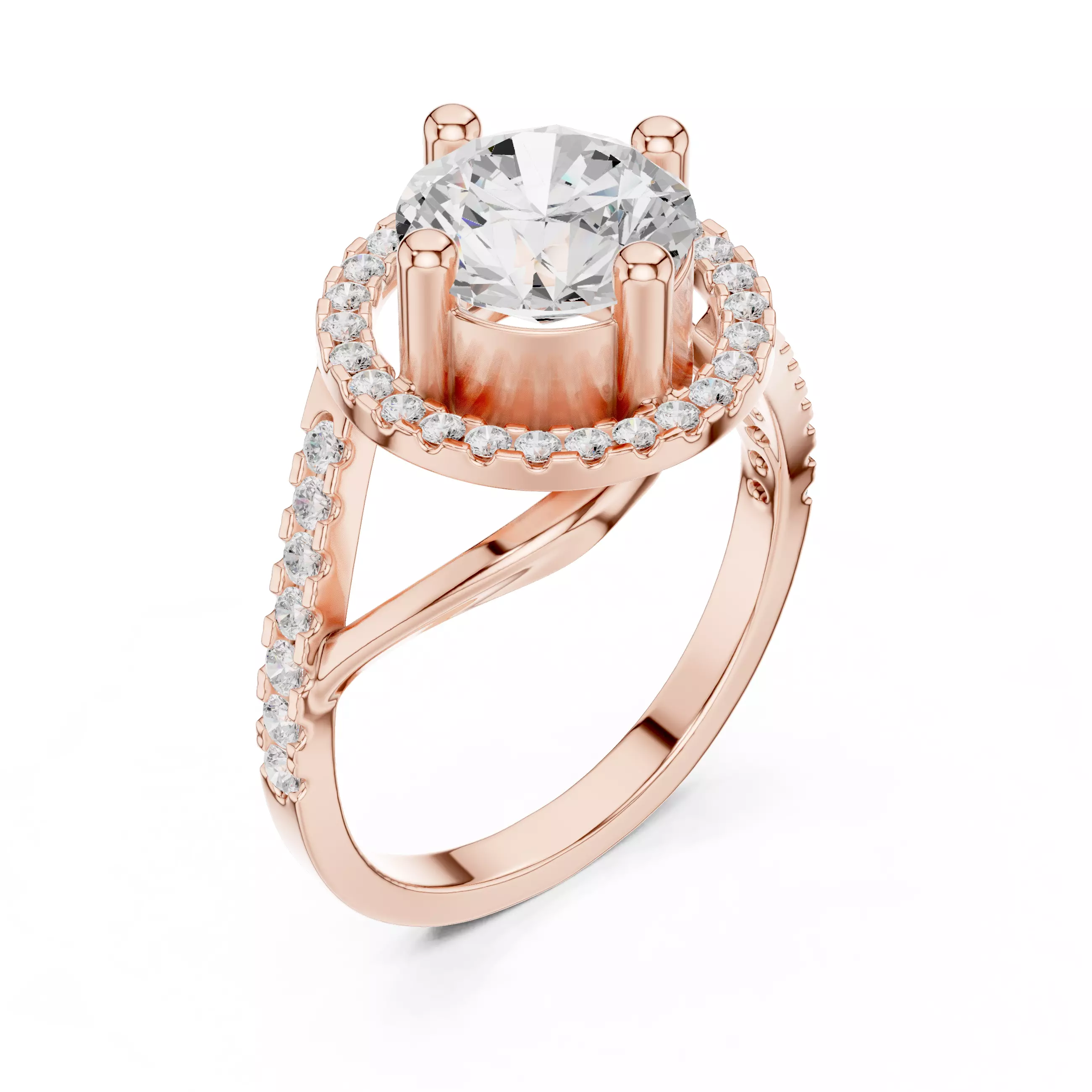 Solitaire Ring 3dm stl renders animation videos details 3D print model_6