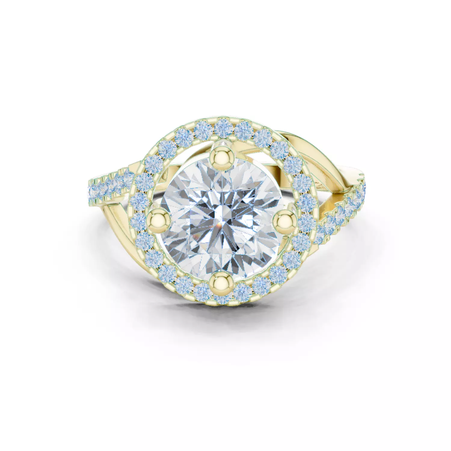 Solitaire Ring 3dm stl renders animation videos details 3D print model_2