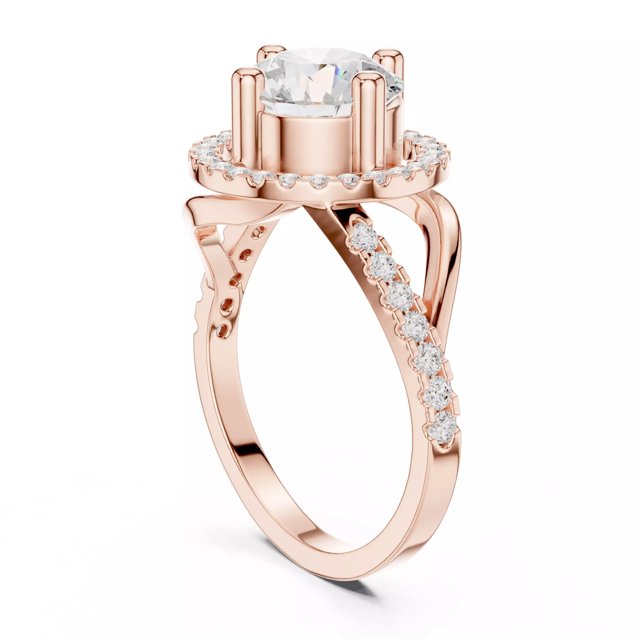 Solitaire Ring 3dm stl renders animation videos details 3D print model_5