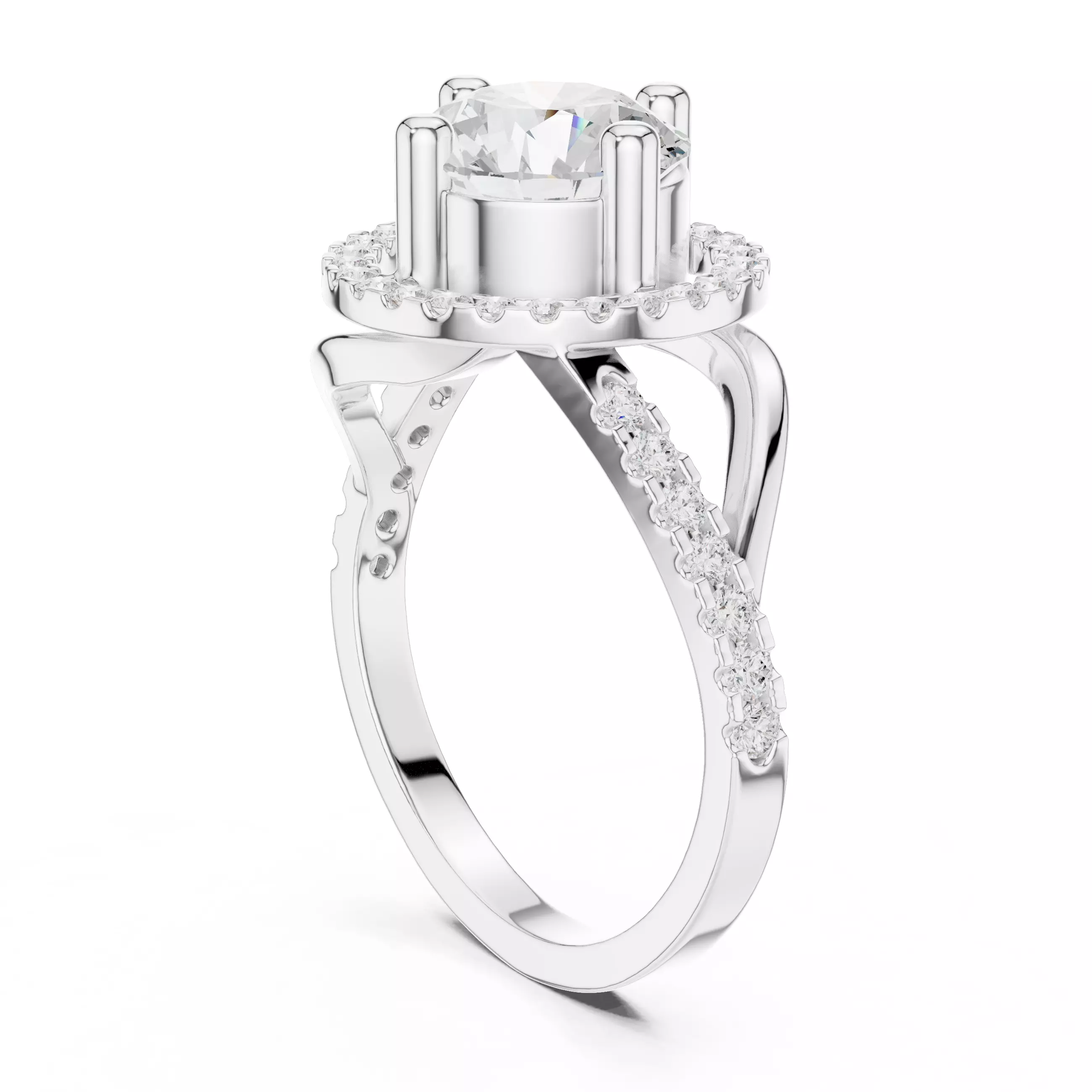 Solitaire Ring 3dm stl renders animation videos details 3D print model_9