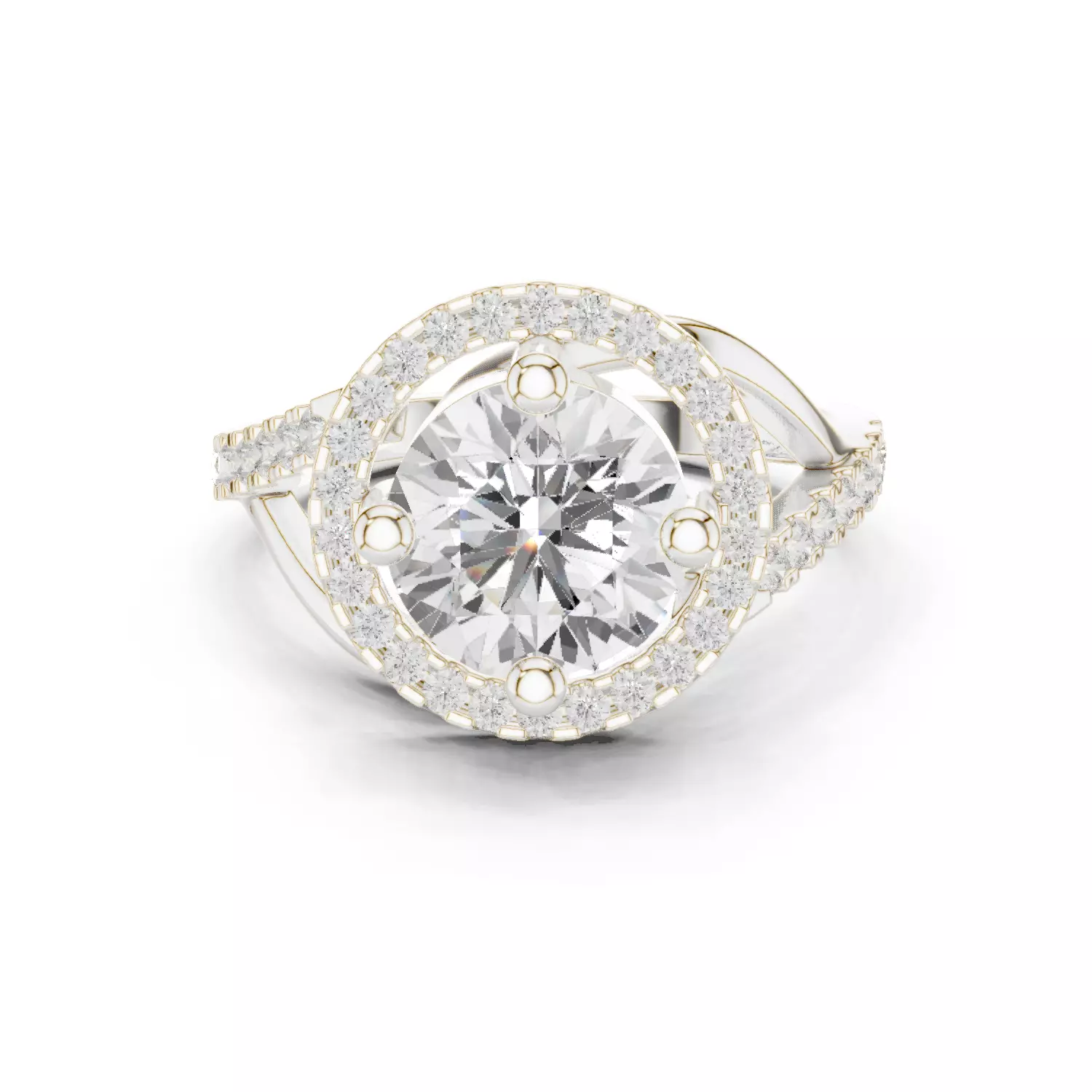 Solitaire Ring 3dm stl renders animation videos details 3D print model_1