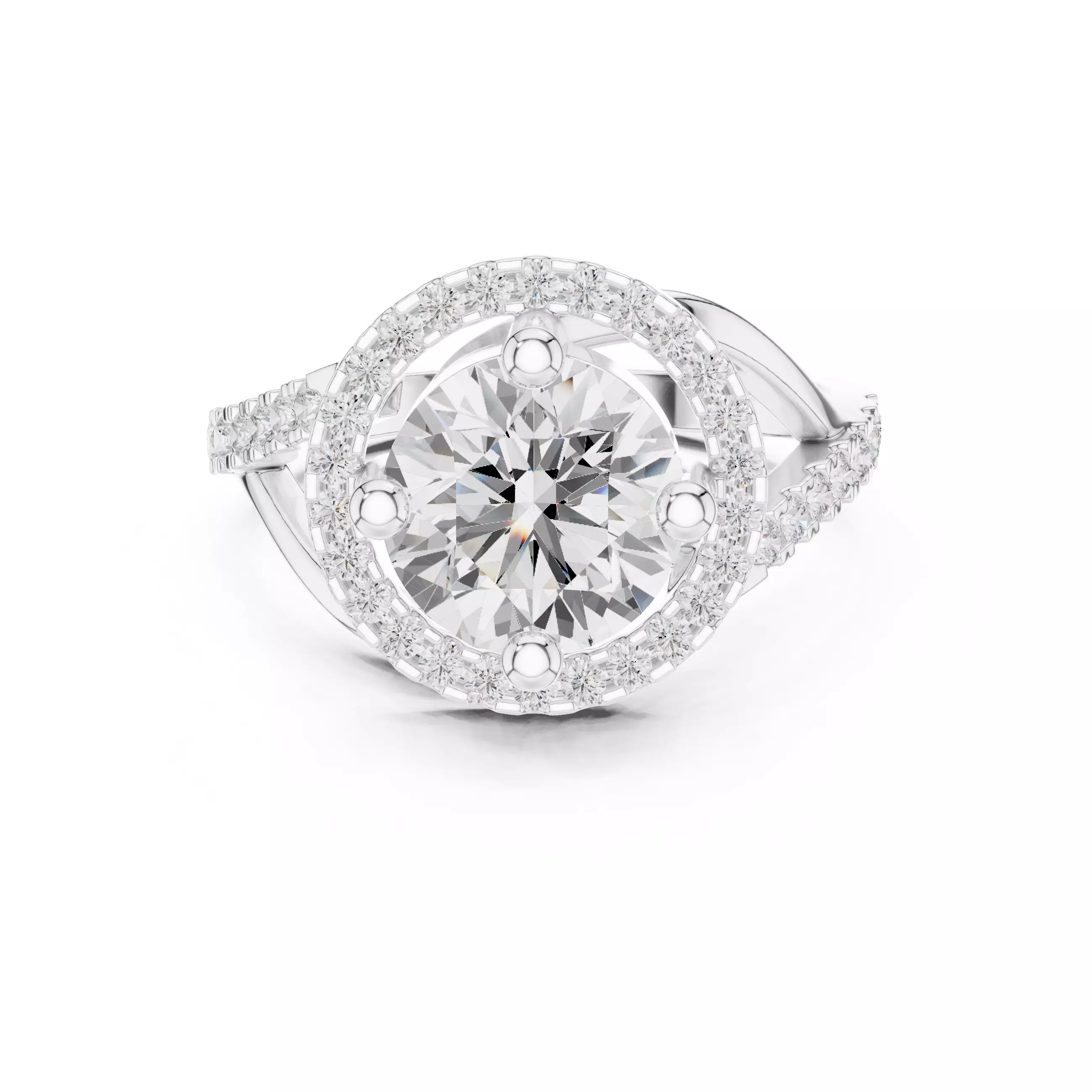 Solitaire Ring 3dm stl renders animation videos details 3D print model_12