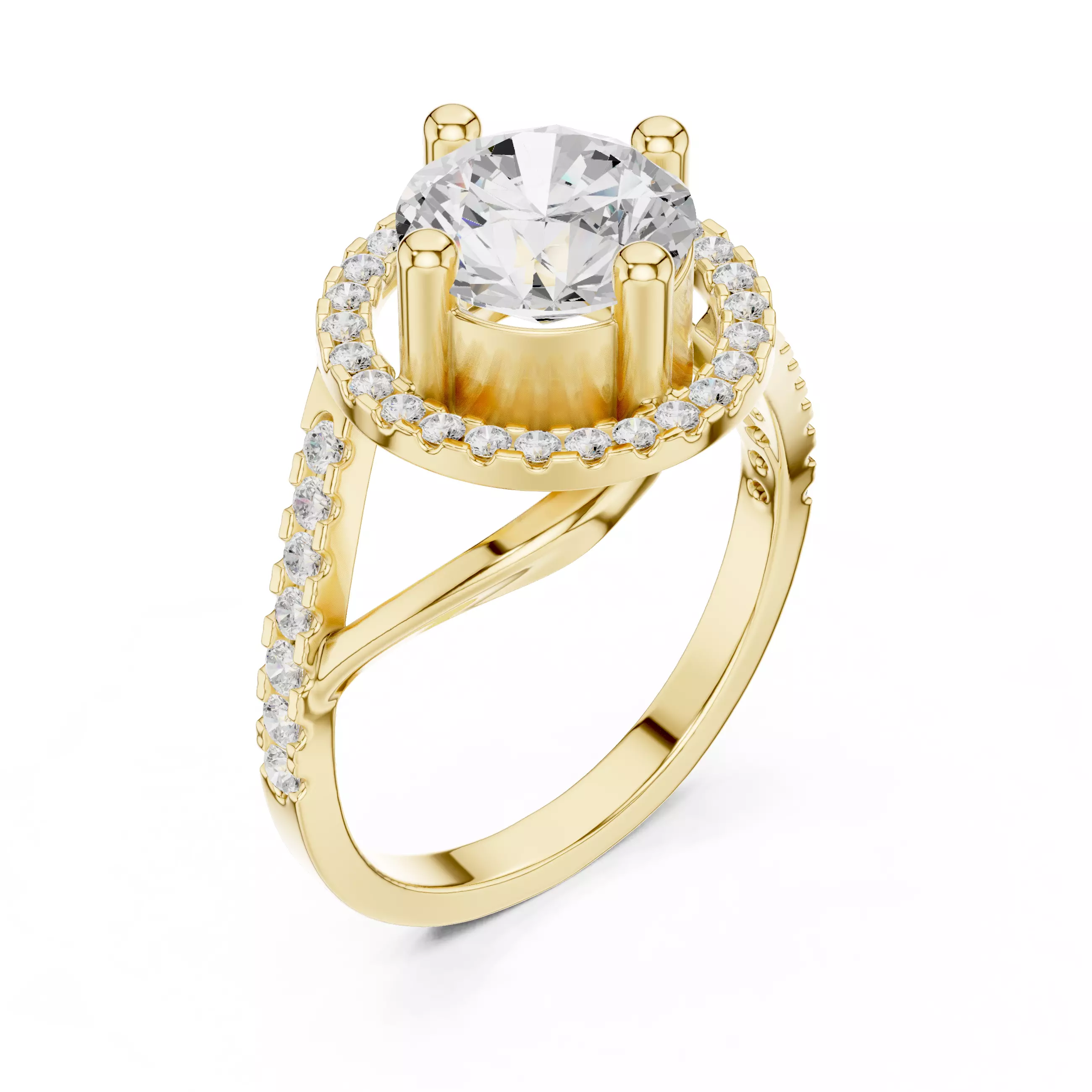 Solitaire Ring 3dm stl renders animation videos details 3D print model_14