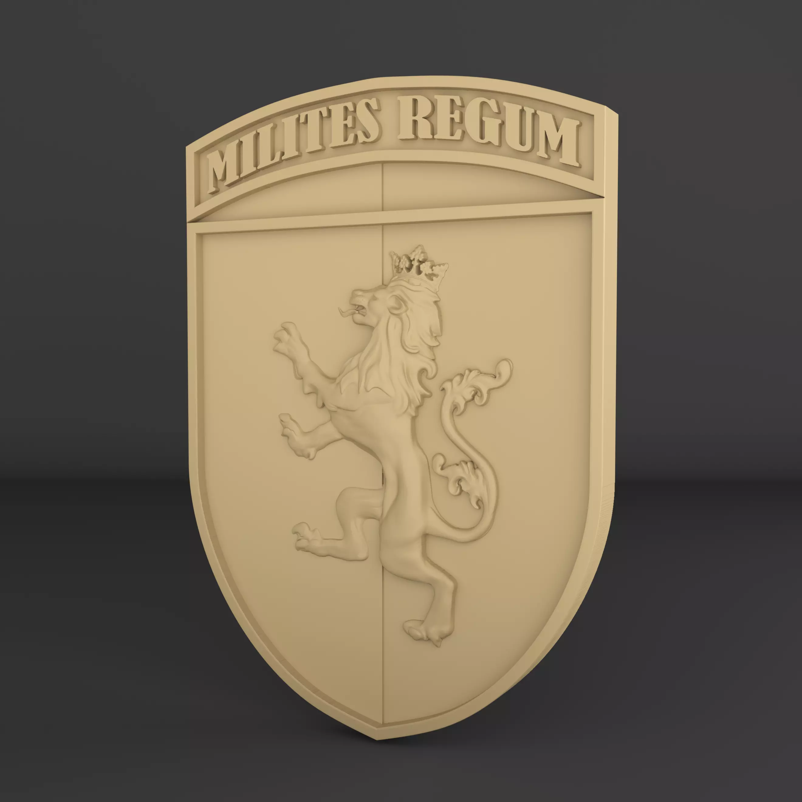 Emblem of Ukraine MILITES REGUM 3D print model 3D print model_3