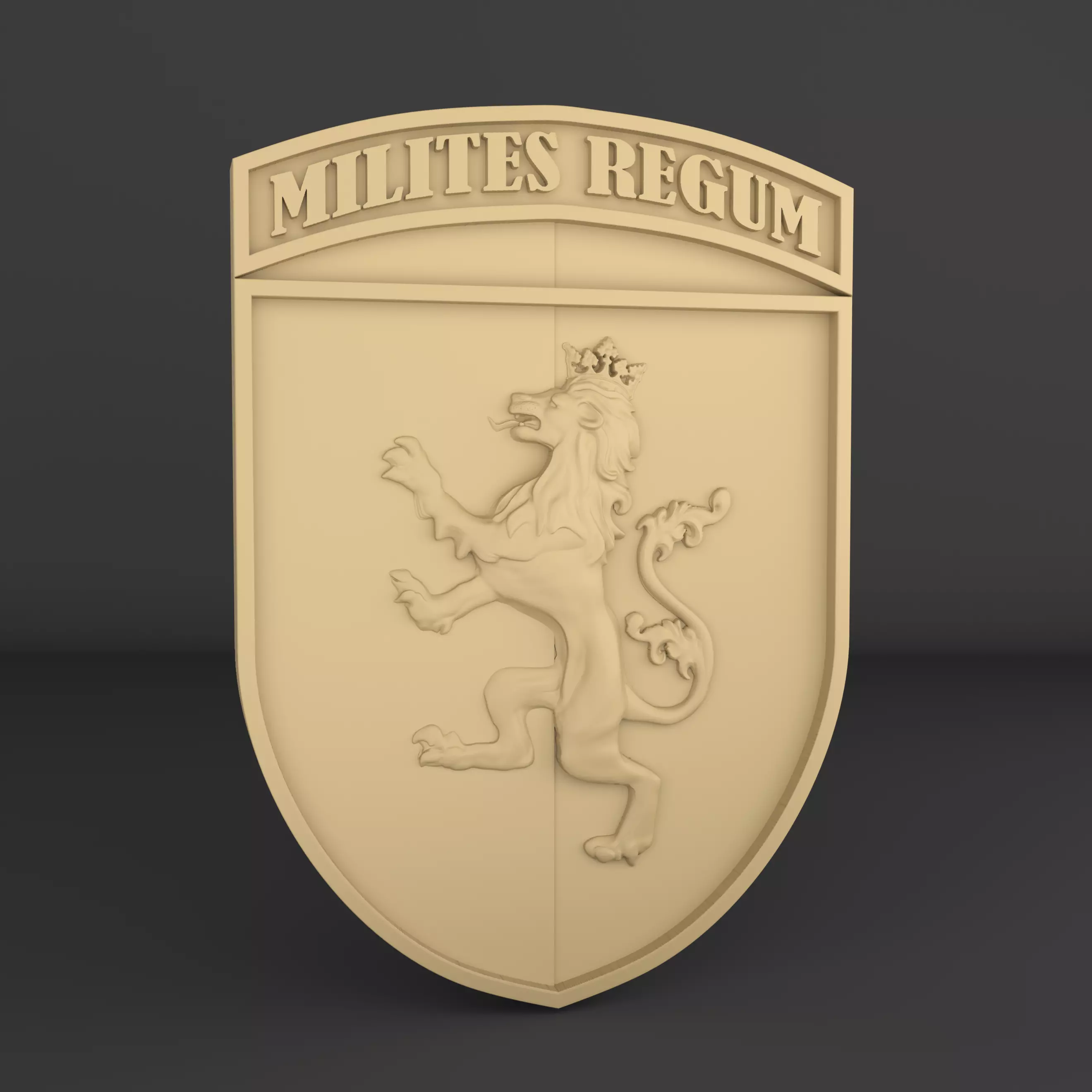 Emblem of Ukraine MILITES REGUM 3D print model 3D print model_1