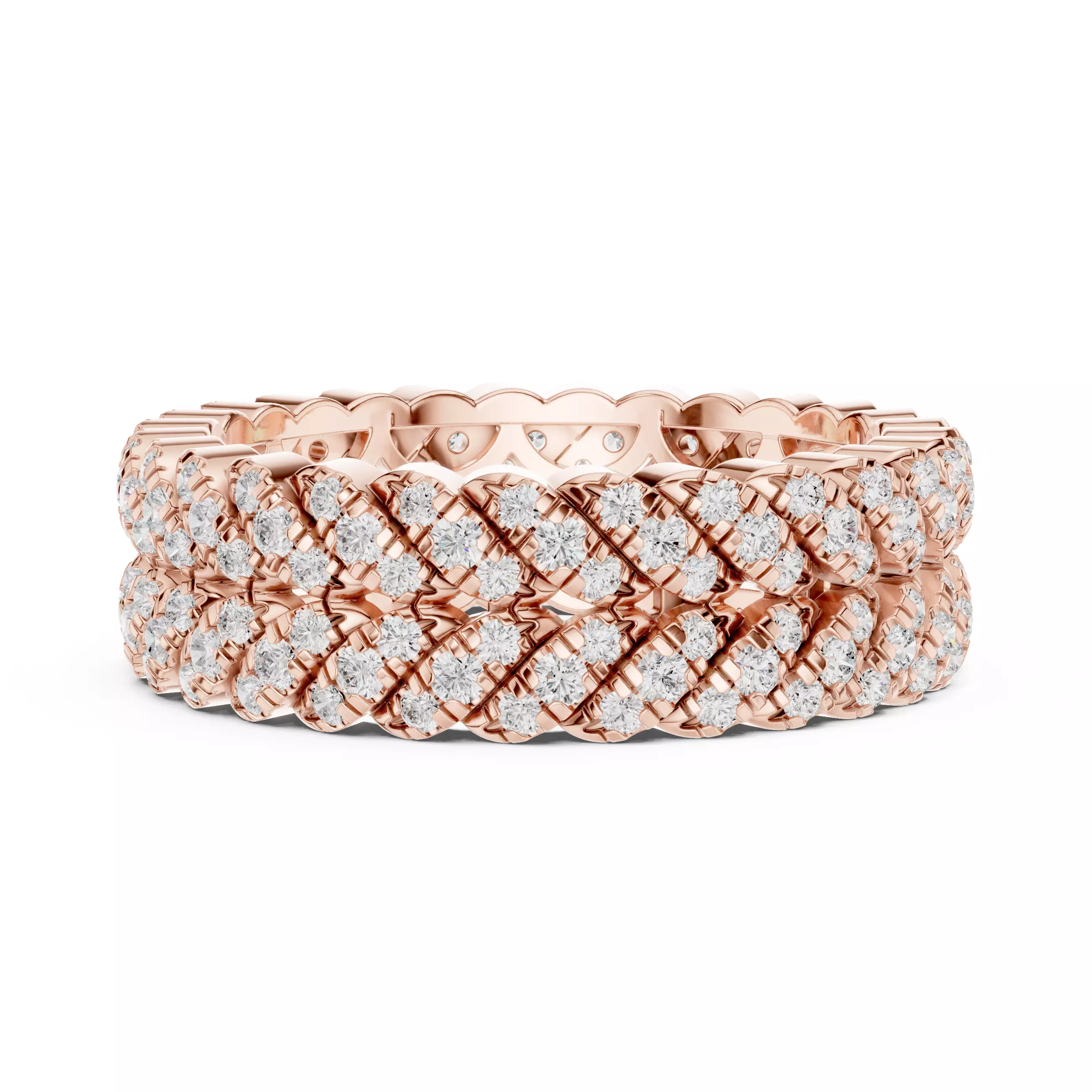 Woven Chain Line Band Ring 3dm stl renders animation videos 3D print model