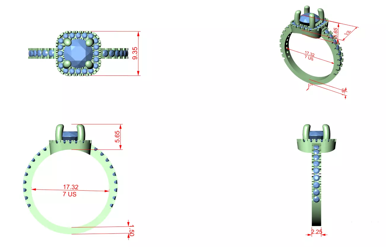 Solitaire Ring 3dm stl renders animation videos details 3D print model_4