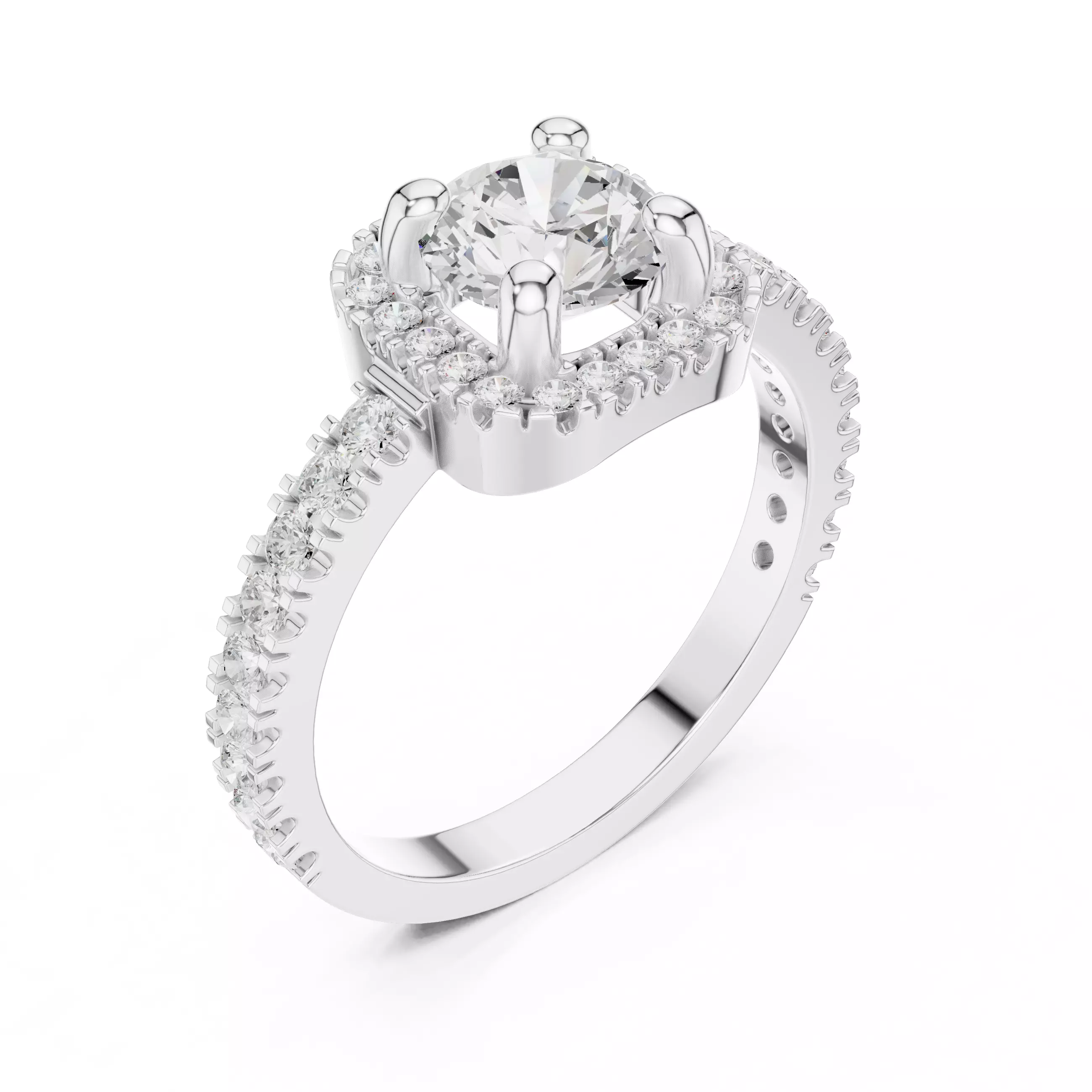 Solitaire Ring 3dm stl renders animation videos details 3D print model_10