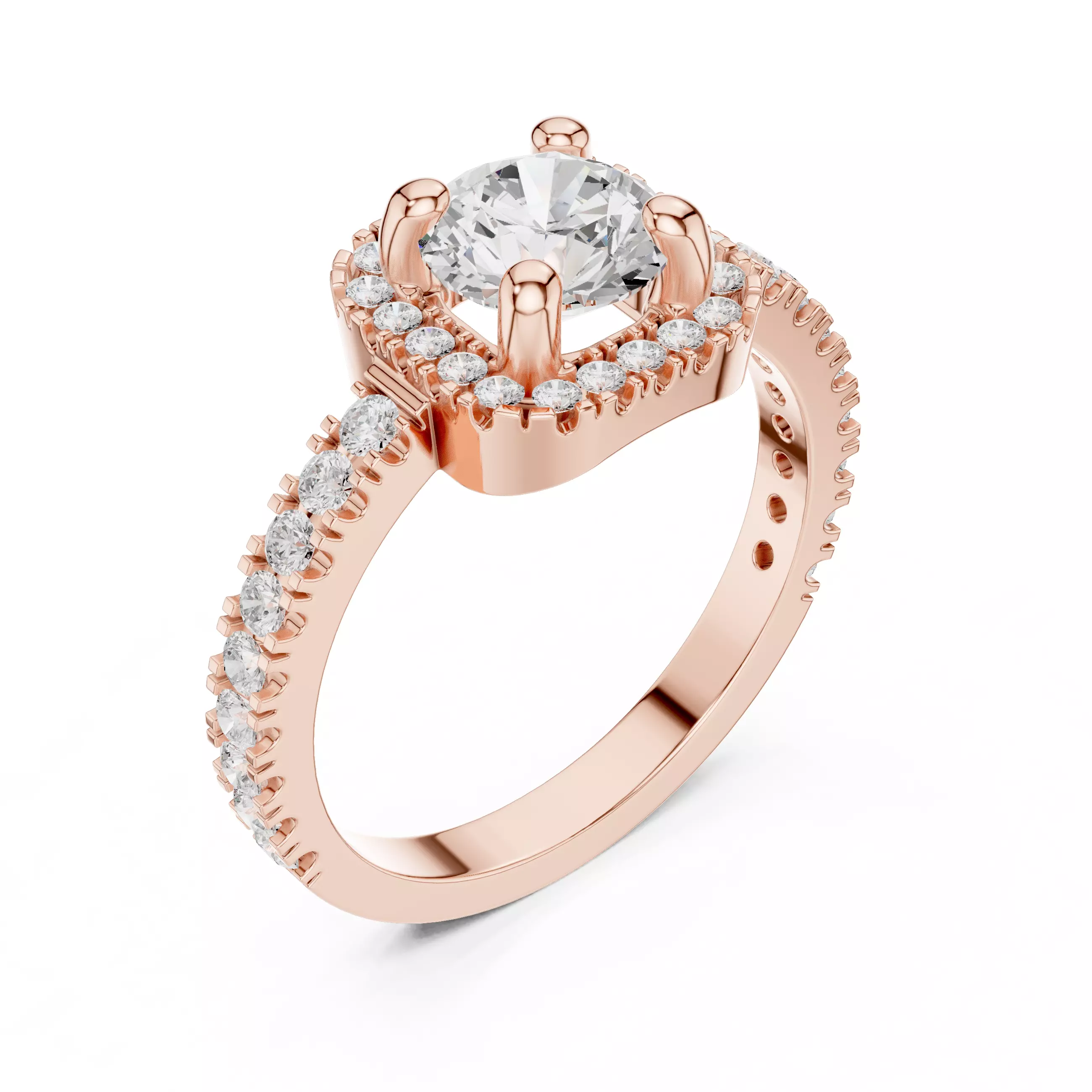 Solitaire Ring 3dm stl renders animation videos details 3D print model_7