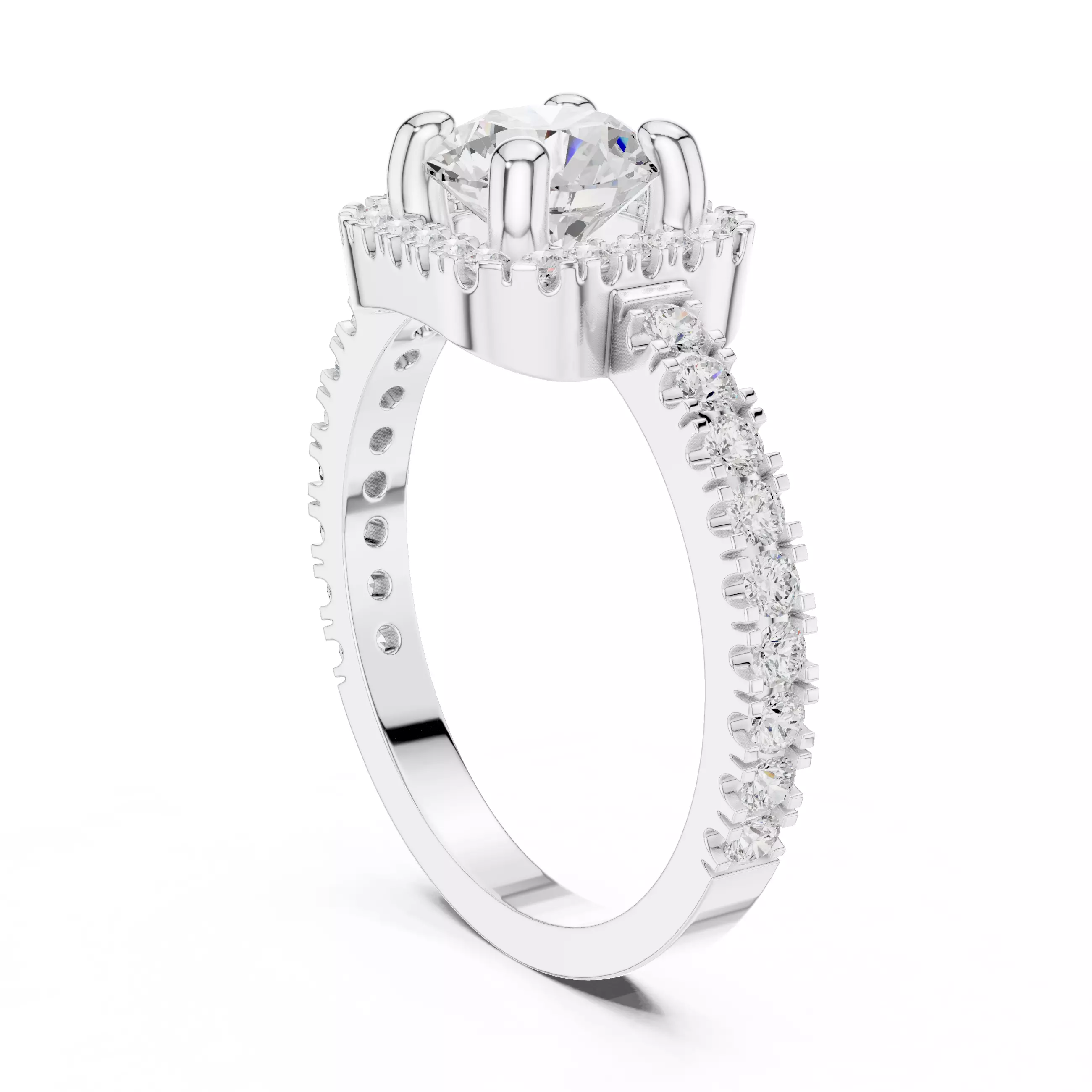 Solitaire Ring 3dm stl renders animation videos details 3D print model_9