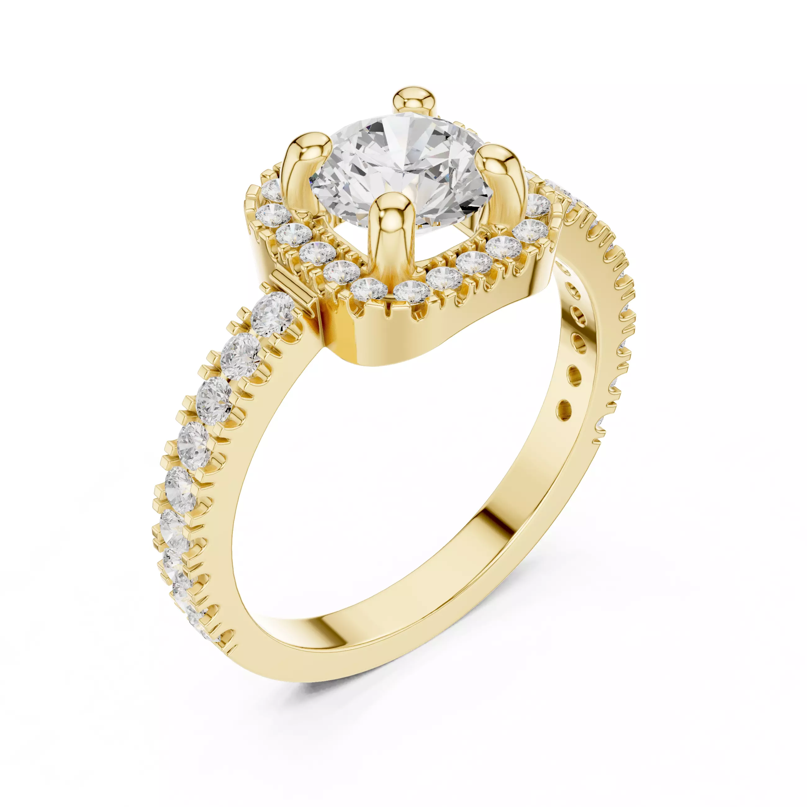 Solitaire Ring 3dm stl renders animation videos details 3D print model_14