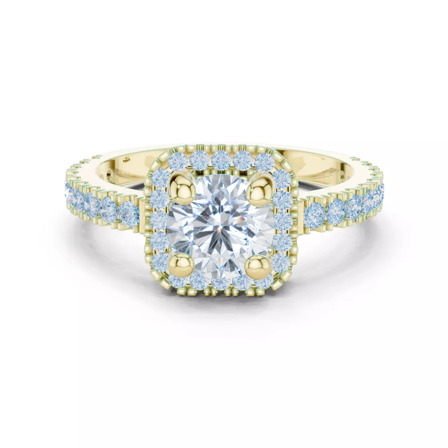 Solitaire Ring 3dm stl renders animation videos details 3D print model_3