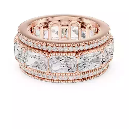 Solitaire Band Ring 3dm stl renders animation videos details 