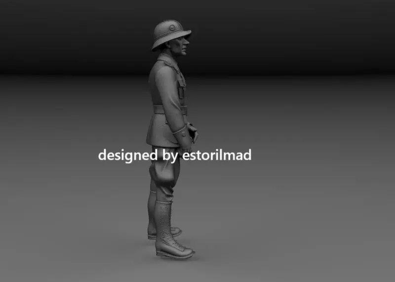 WW2 ITALIAN SOLDIER IN ACTION V6 3D model_2