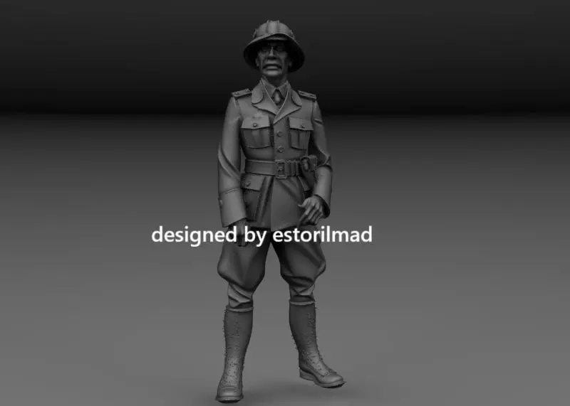 WW2 ITALIAN SOLDIER IN ACTION V6 3D model_0