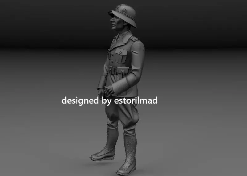 WW2 ITALIAN SOLDIER IN ACTION V6 3D model_1