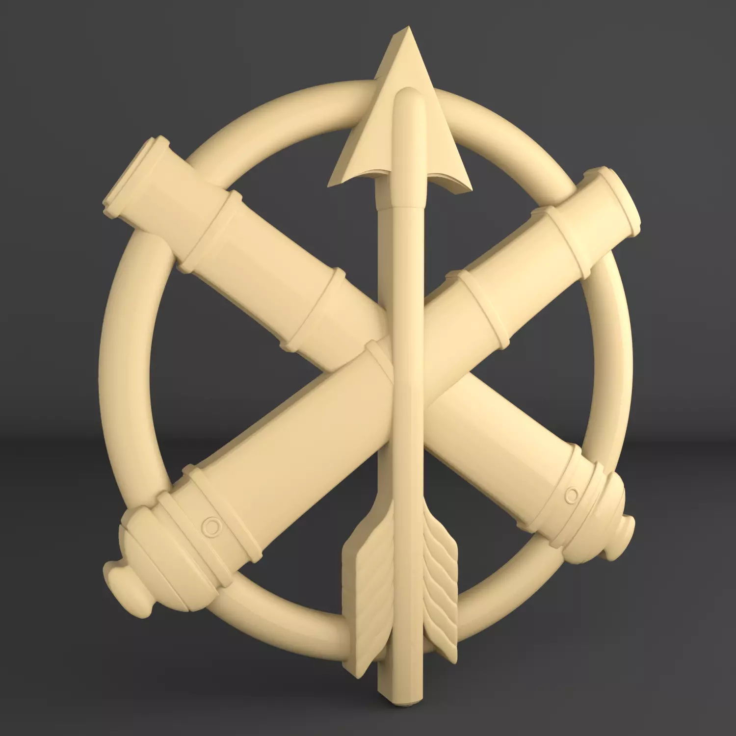 Emblem of Ukraine Arrow 3D print model 3D print model_1
