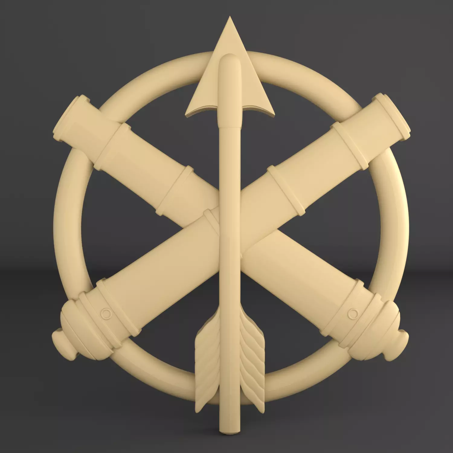 Emblem of Ukraine Arrow 3D print model 3D print model_0